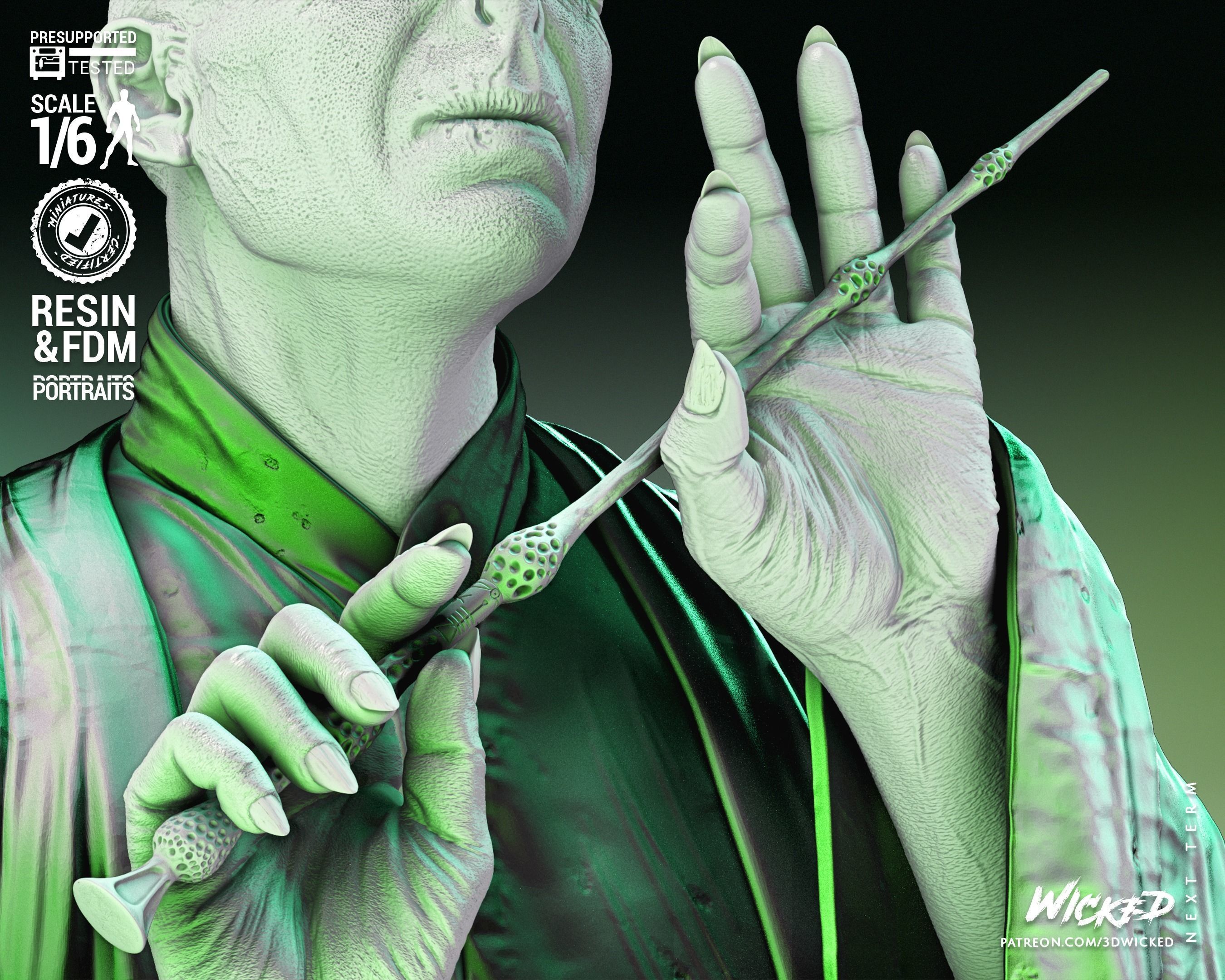 Wicked Movies Voldemort Sculpture Tested for 3D printing 3D print model_26