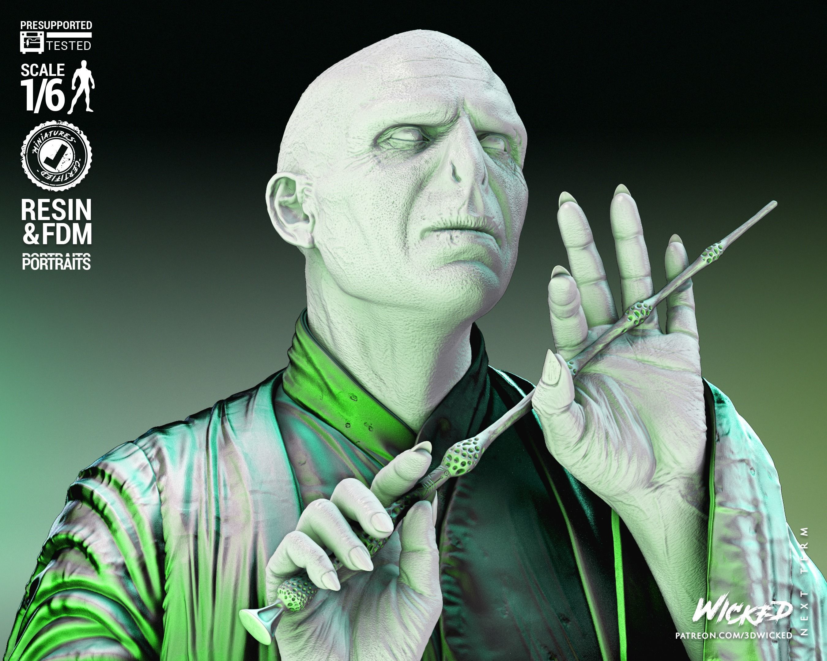 Wicked Movies Voldemort Sculpture Tested for 3D printing 3D print model_24