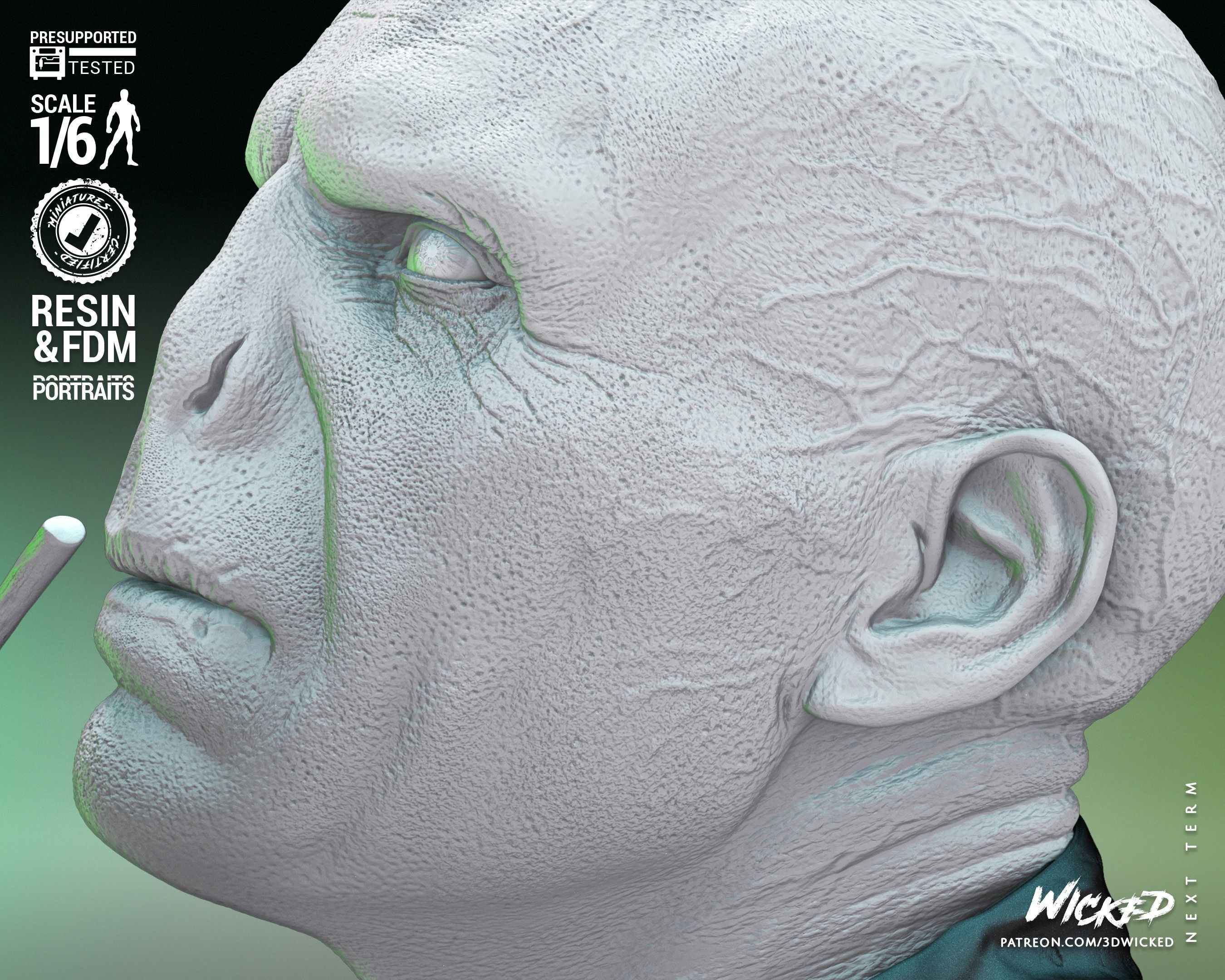 Wicked Movies Voldemort Sculpture Tested for 3D printing 3D print model_21