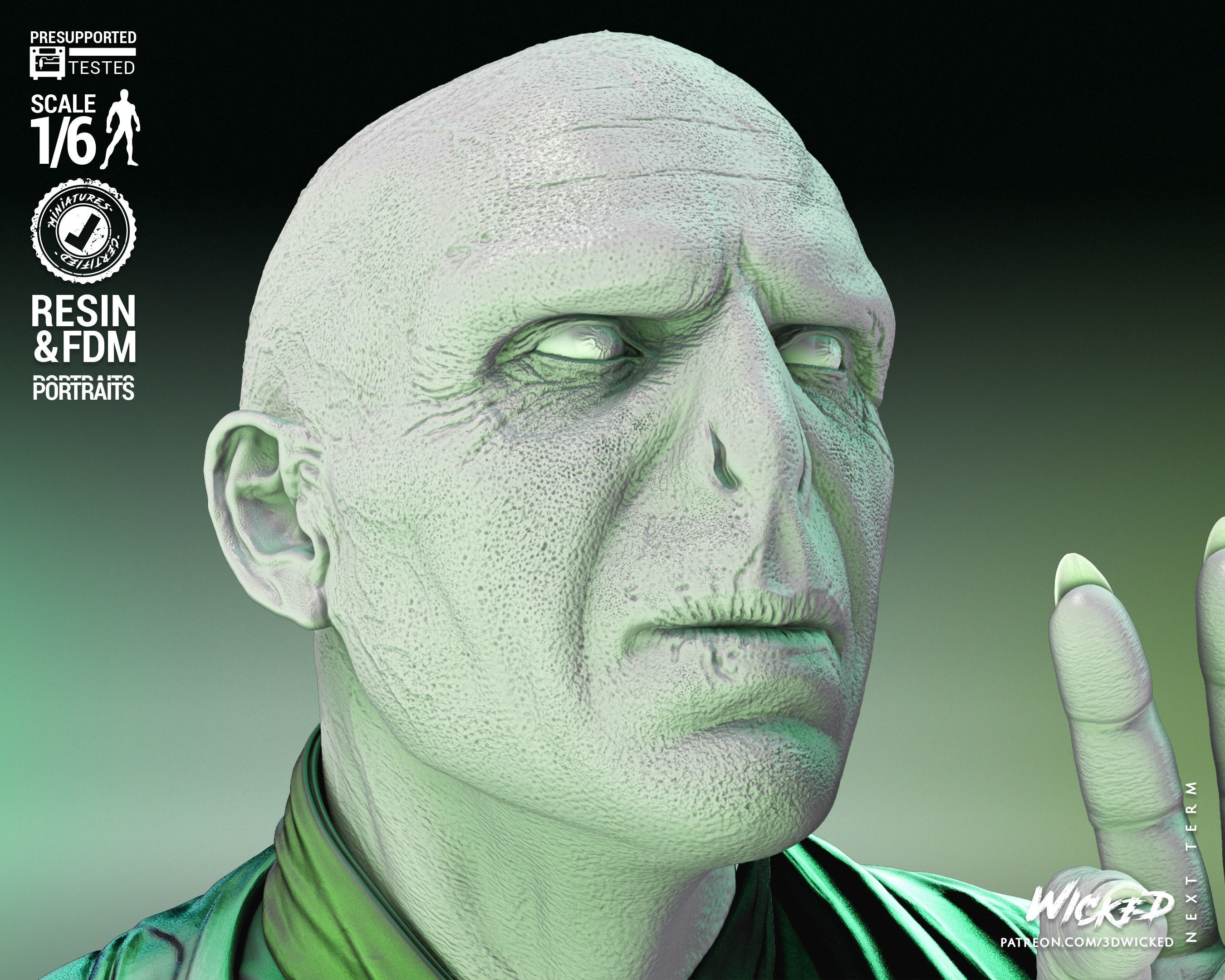 Wicked Movies Voldemort Sculpture Tested for 3D printing 3D print model_18