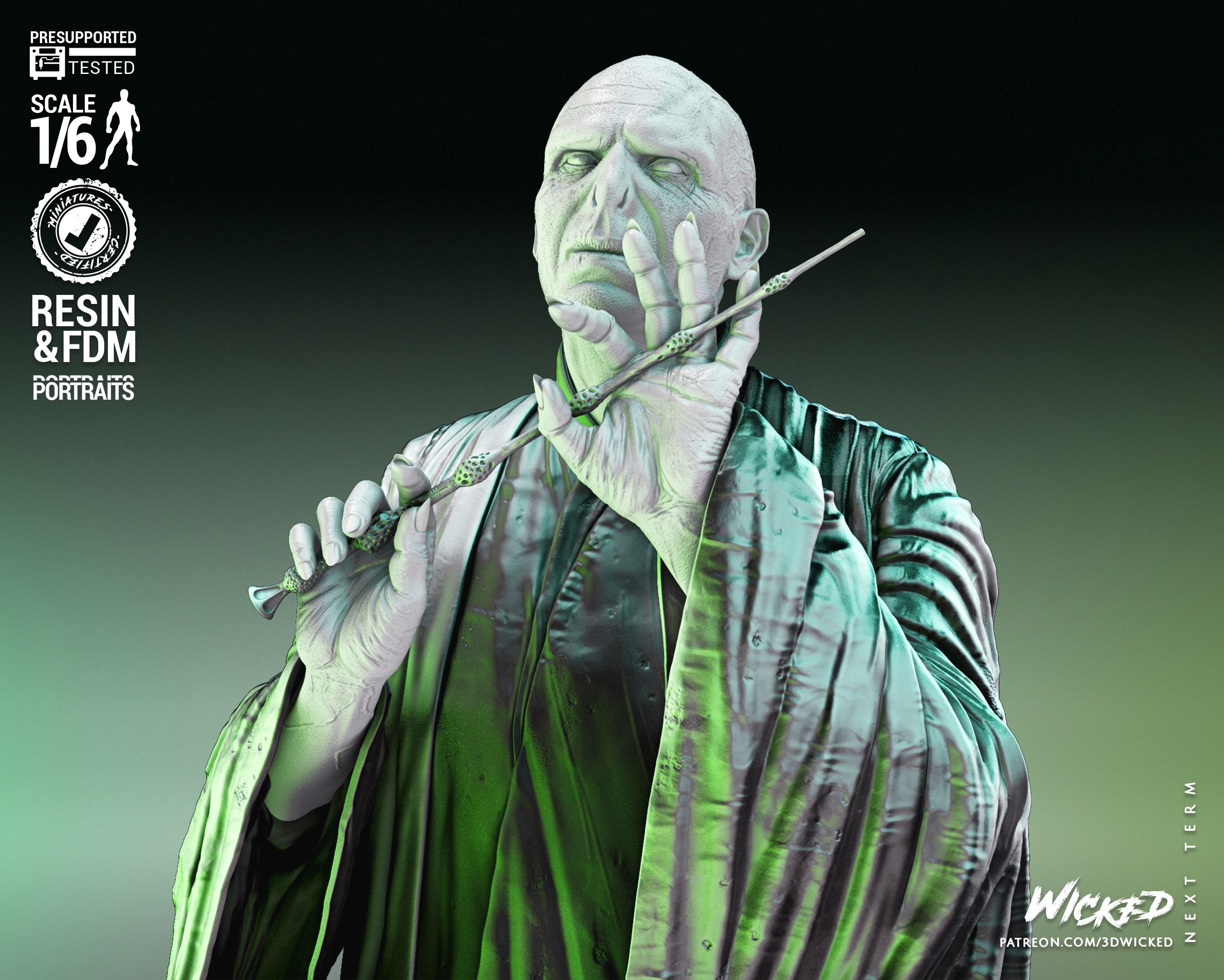 Wicked Movies Voldemort Sculpture Tested for 3D printing 3D print model_11