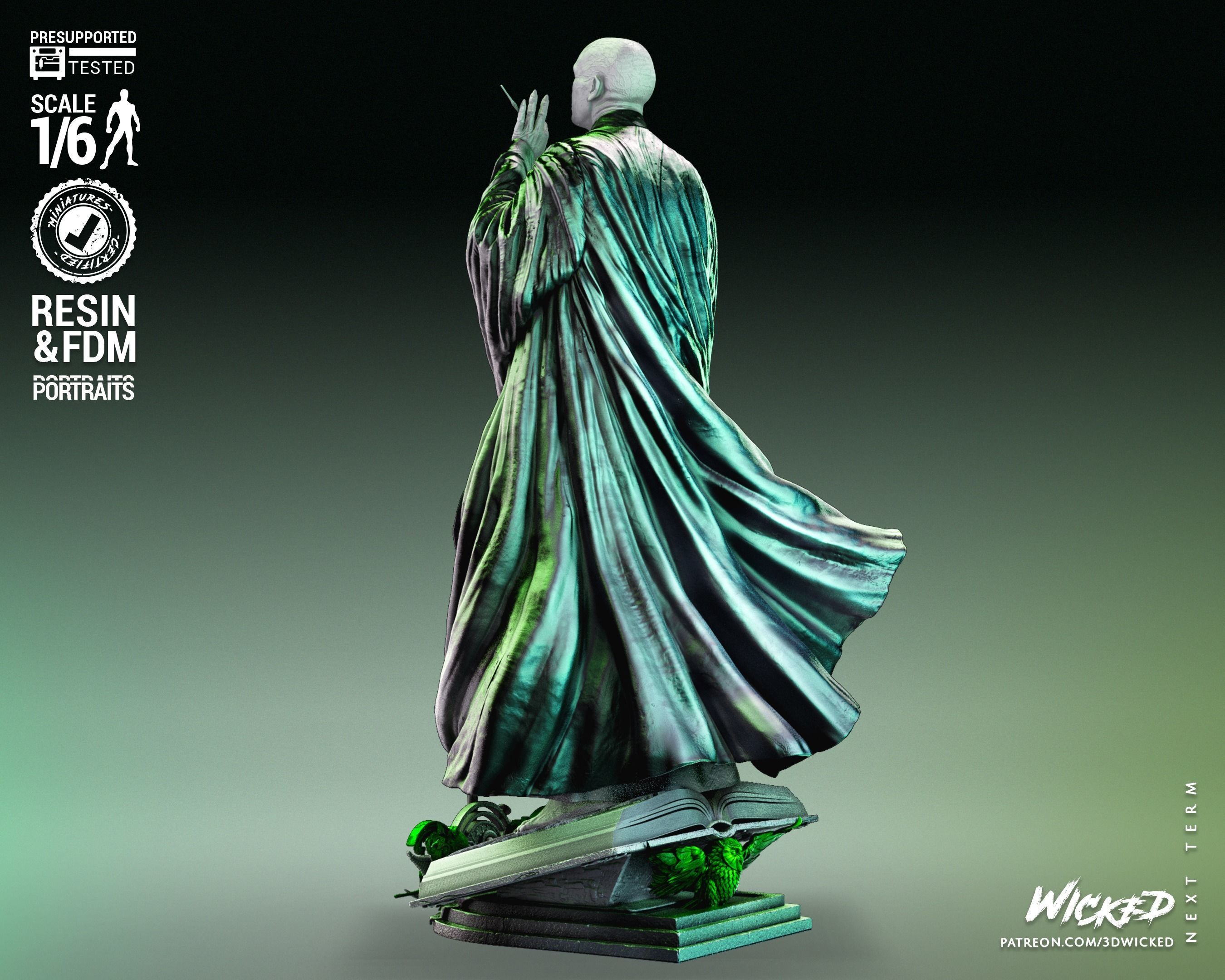 Wicked Movies Voldemort Sculpture Tested for 3D printing 3D print model_4