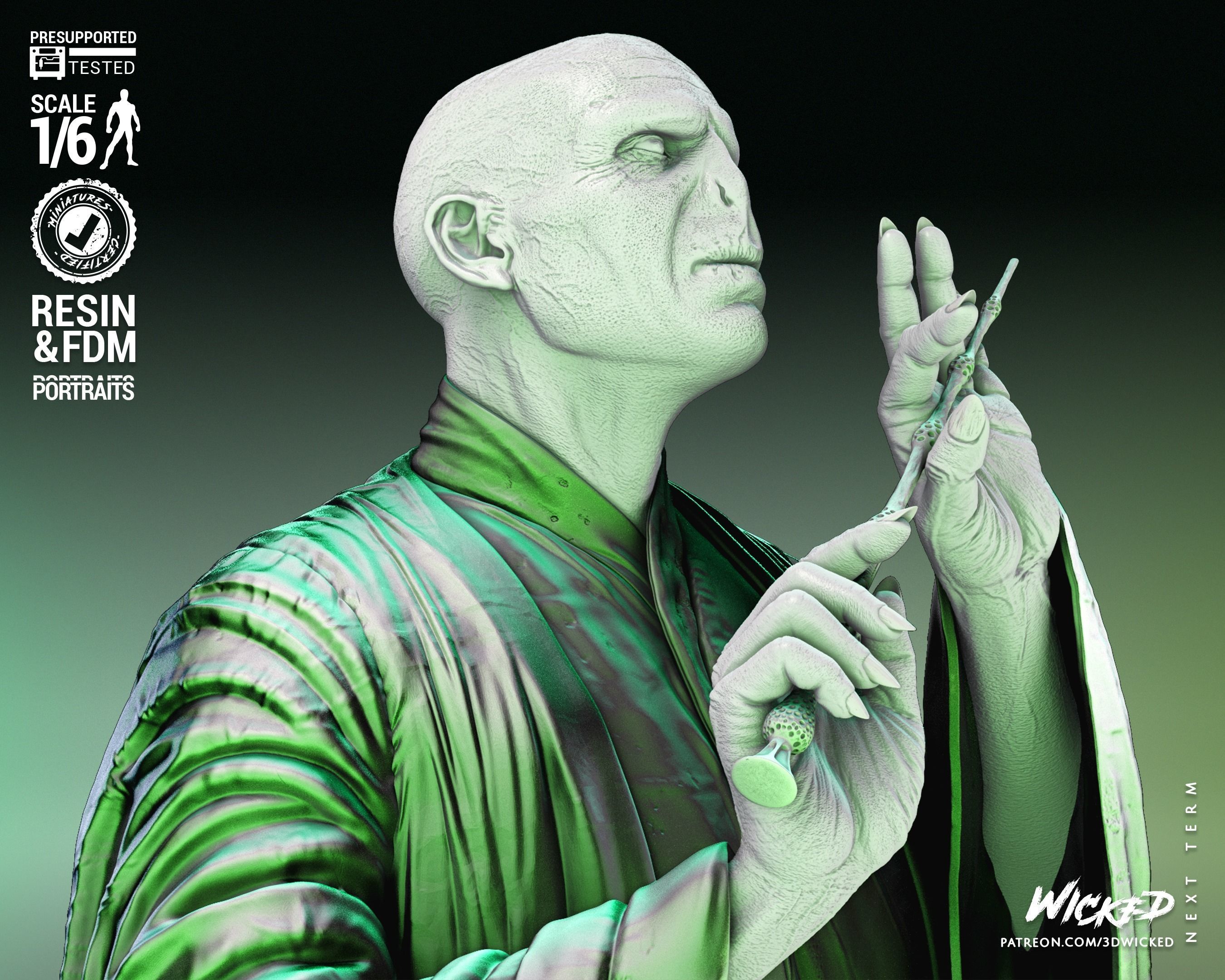 Wicked Movies Voldemort Sculpture Tested for 3D printing 3D print model_17