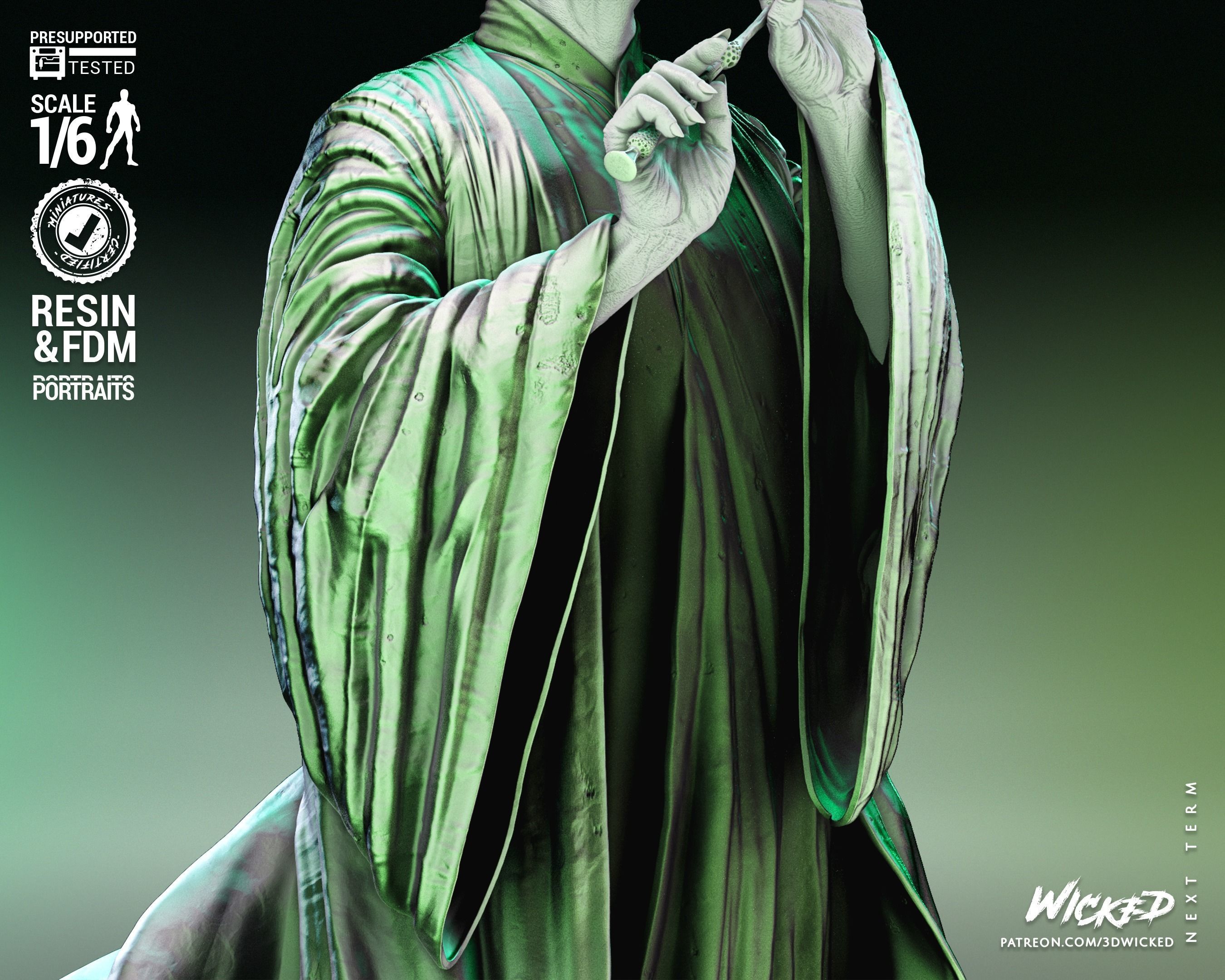 Wicked Movies Voldemort Sculpture Tested for 3D printing 3D print model_28
