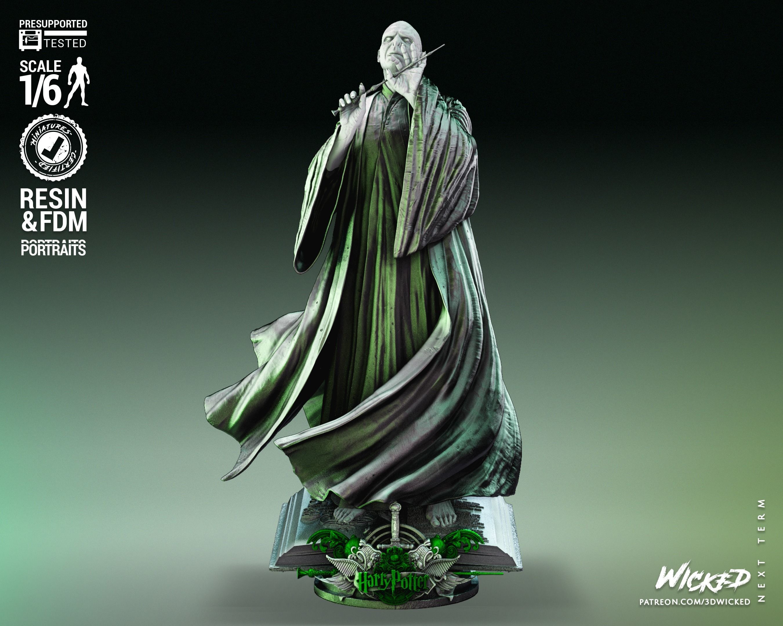 Wicked Movies Voldemort Sculpture Tested for 3D printing 3D print model_3