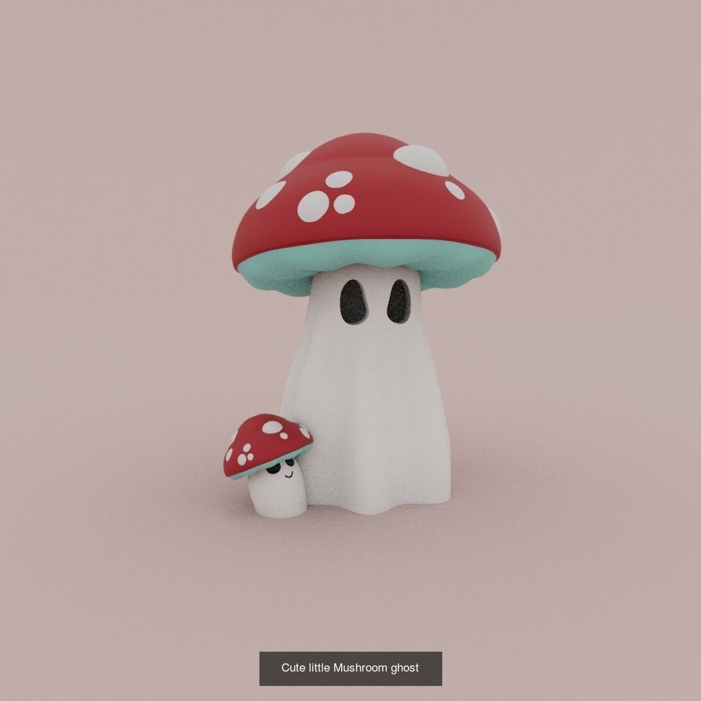 Cute little Ghosts 3D Model Collection_2