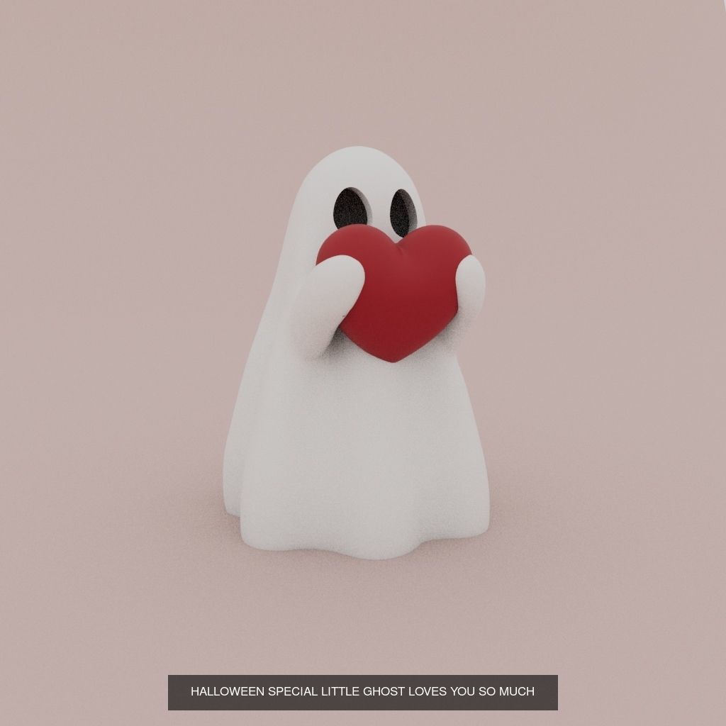 Cute little Ghosts 3D Model Collection_9