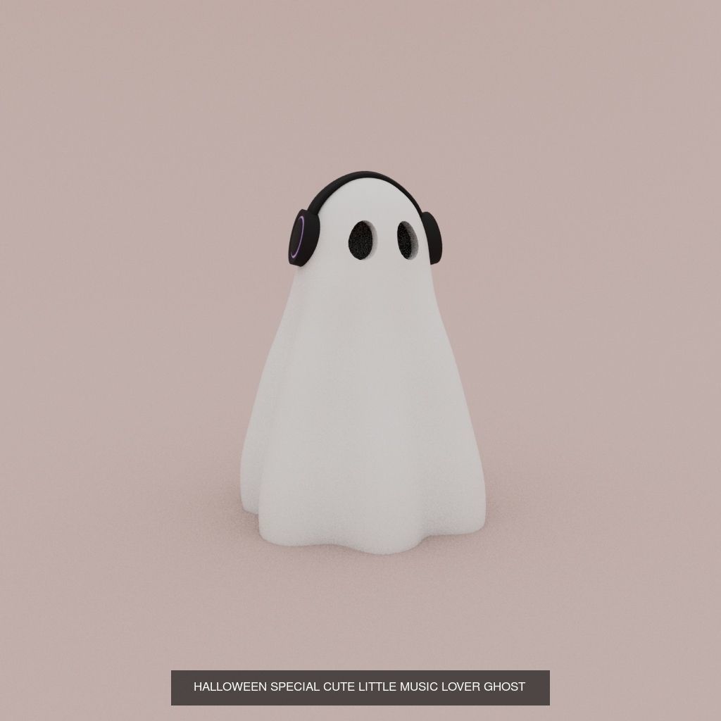 Cute little Ghosts 3D Model Collection_4