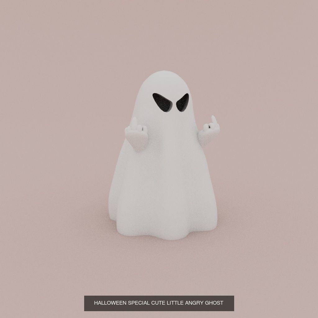 Cute little Ghosts 3D Model Collection_5