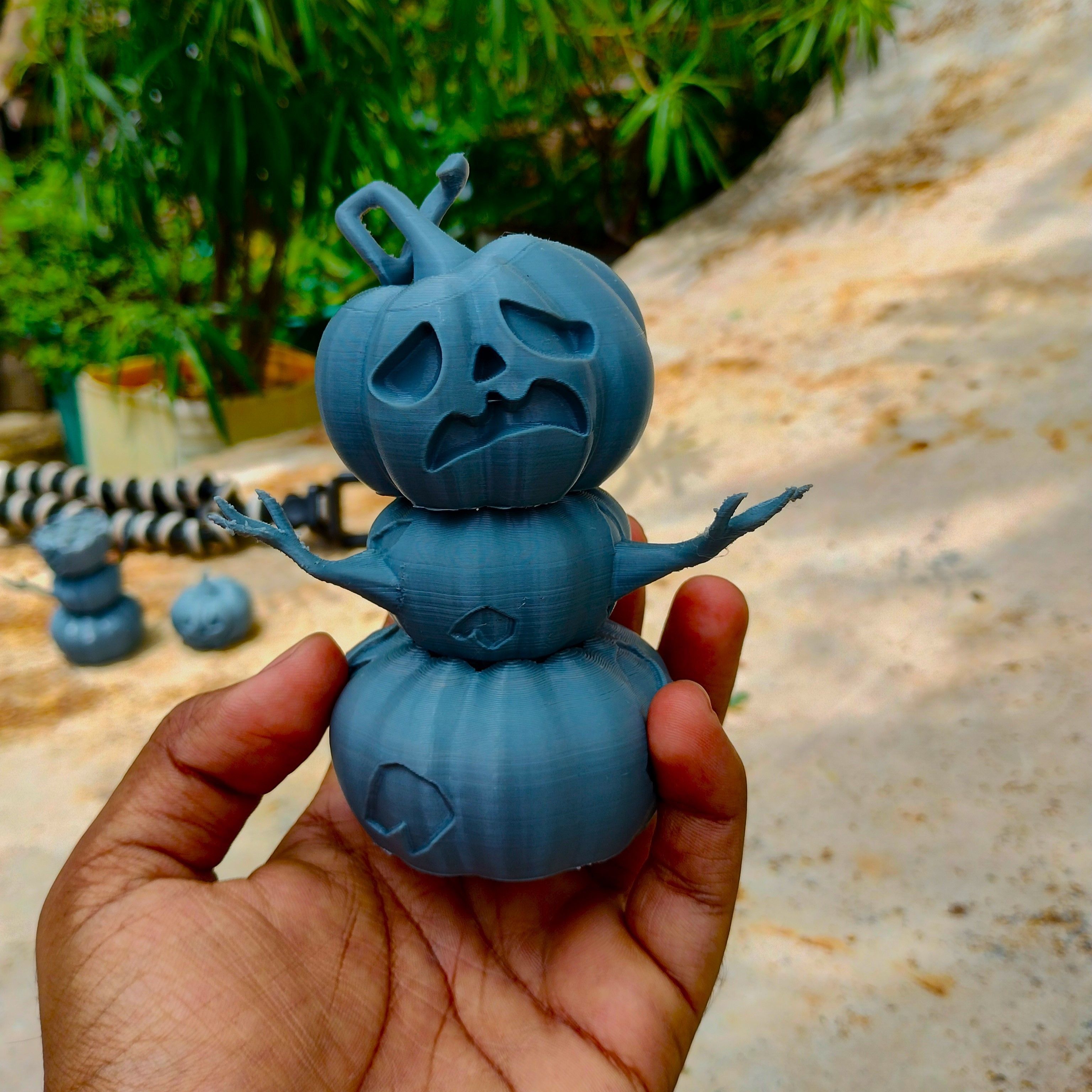 Halloween special Articulated Pumpkin Toy 3D print model_3