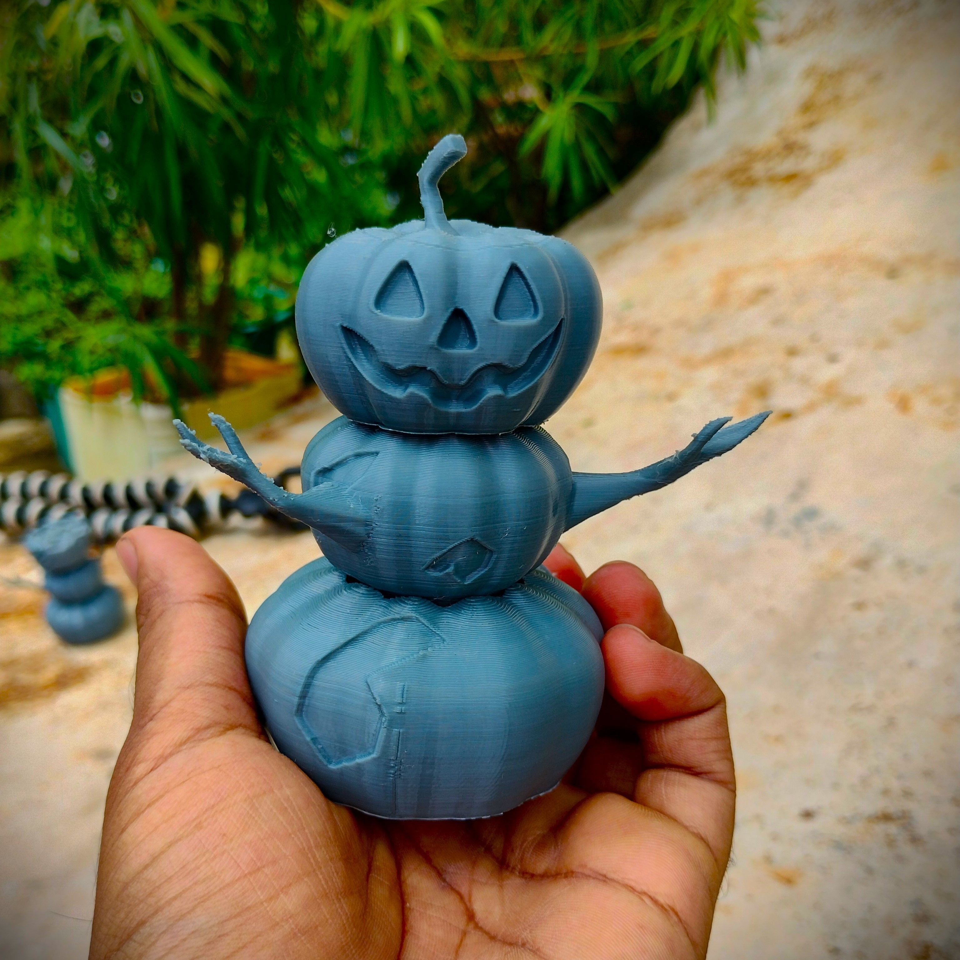 Halloween special Articulated Pumpkin Toy 3D print model_2
