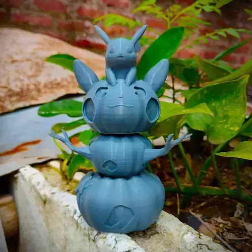 Halloween special cute Pumpkin Pikachu 3D print model