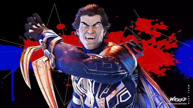 Wicked Marvel Spiderman 2099 Bust Tested for 3D printing