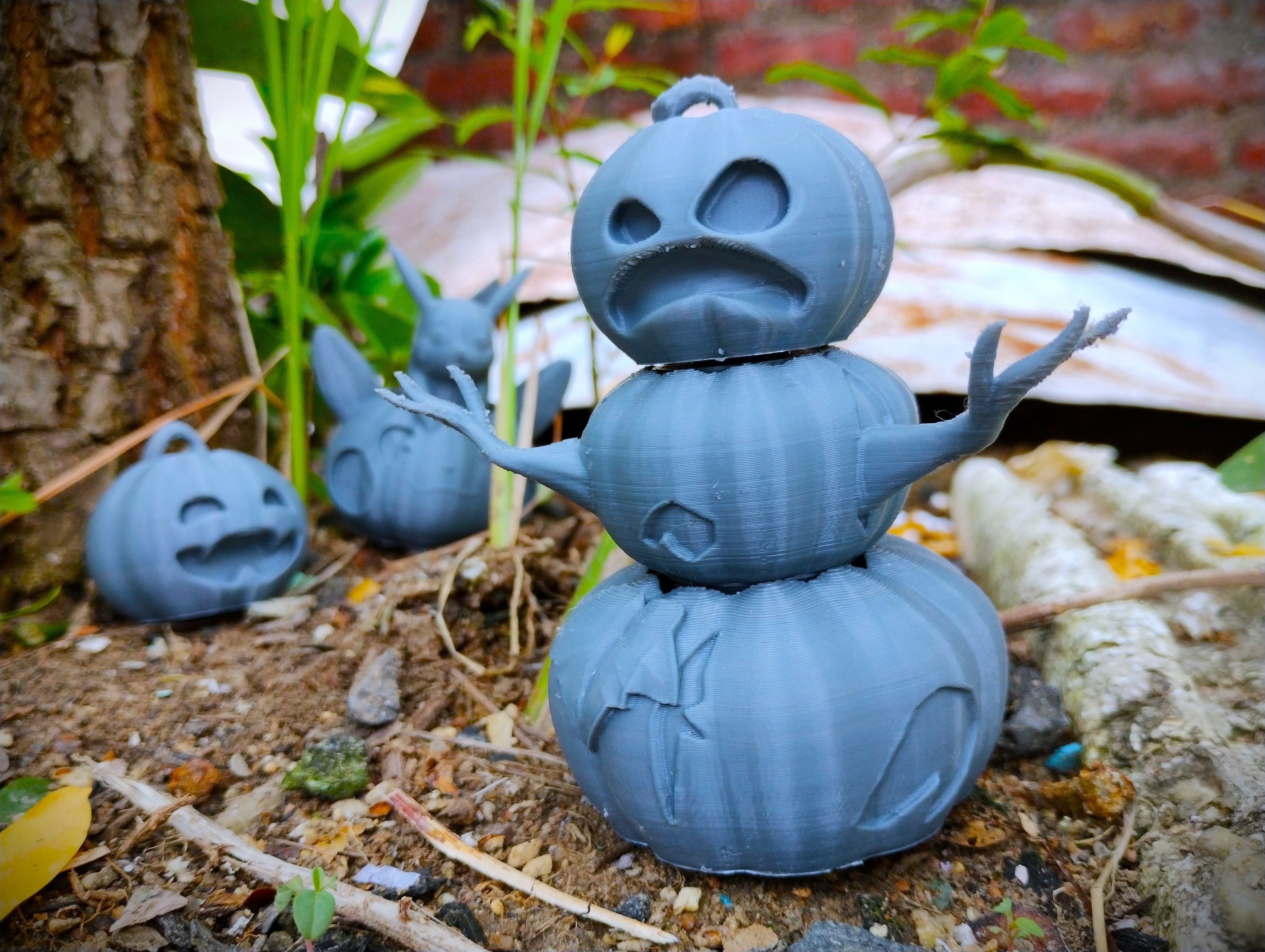 Halloween special double faced Articulated Pumpkin Toy 3D print model_1