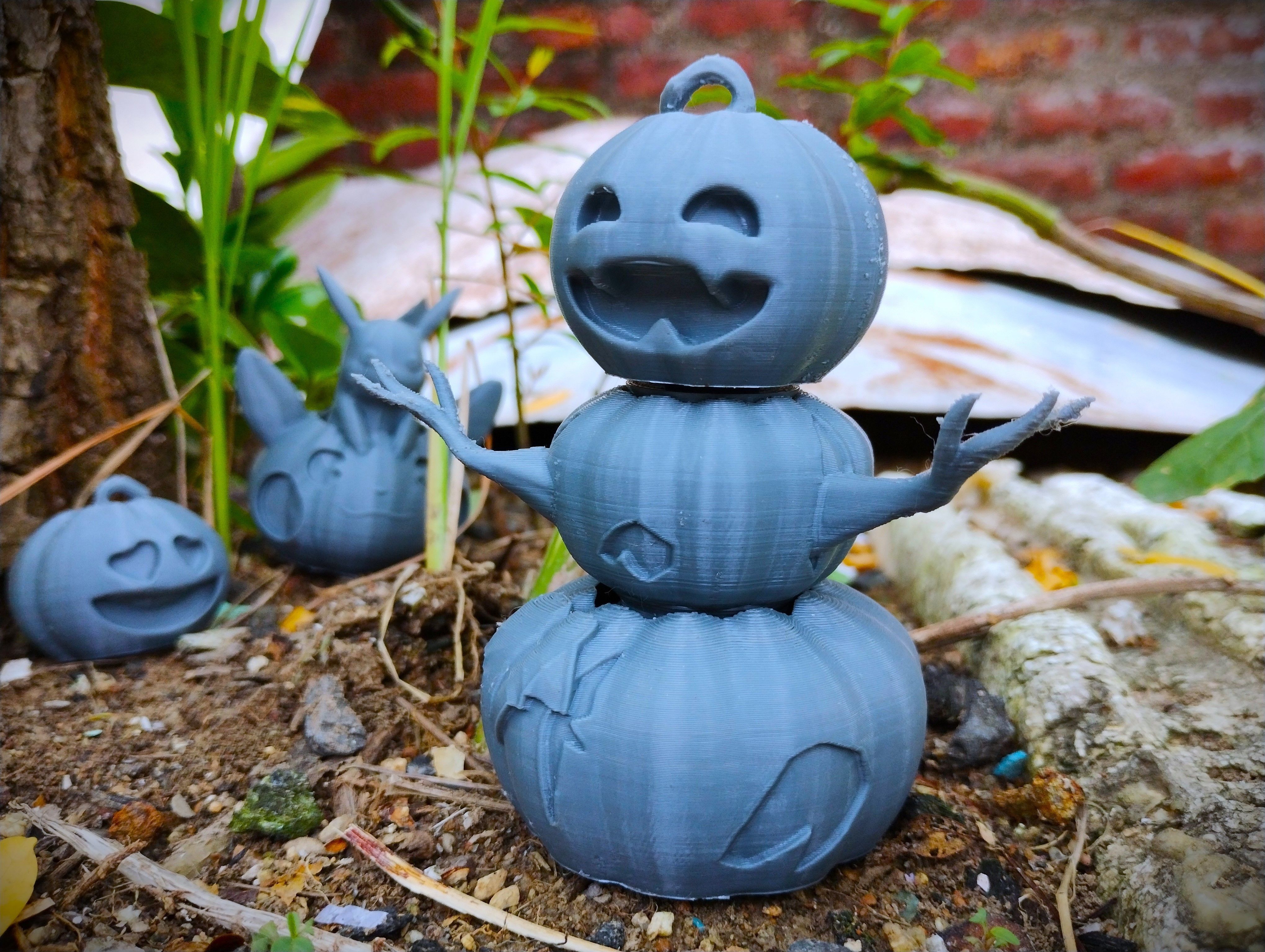 Halloween special double faced Articulated Pumpkin Toy 3D print model_2