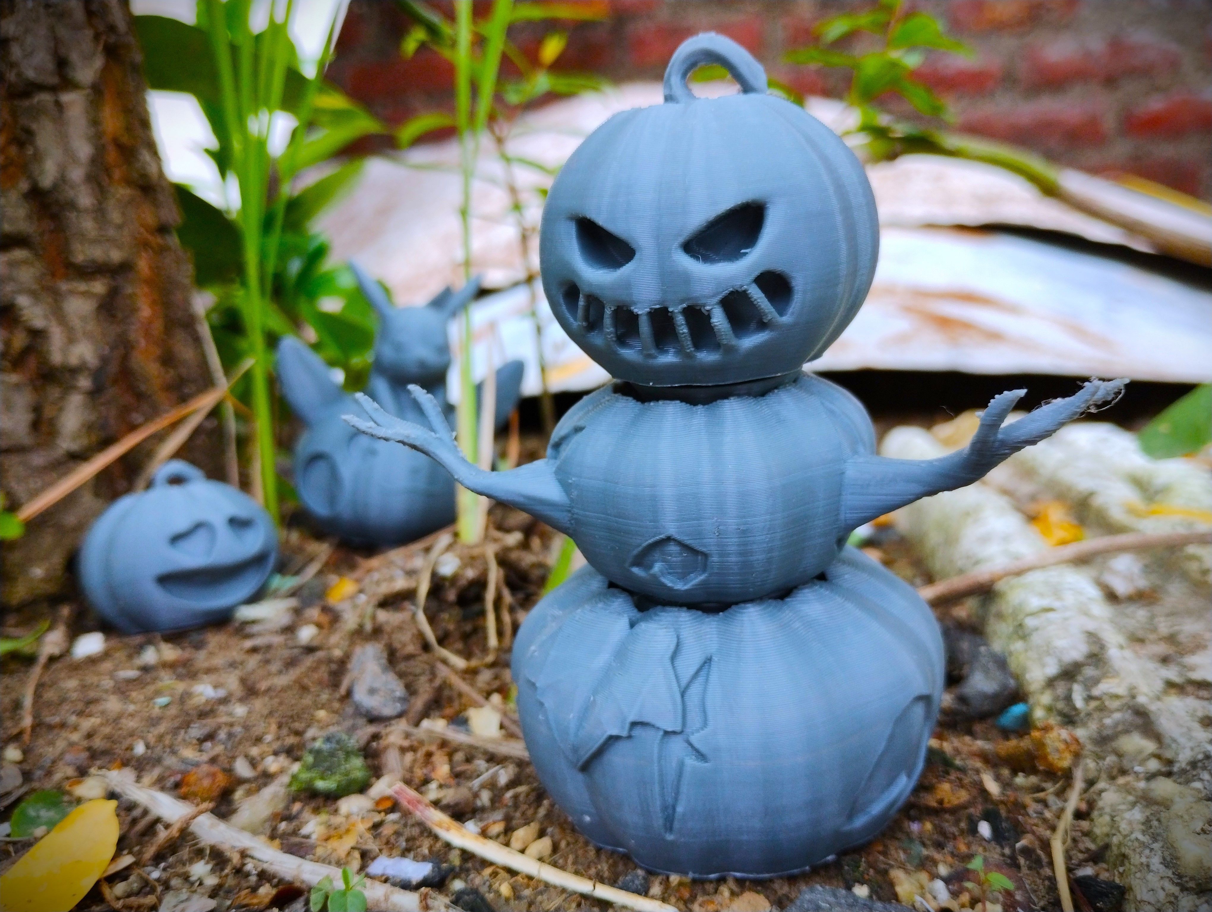 Halloween special double faced Articulated Pumpkin Toy 3D print model_3