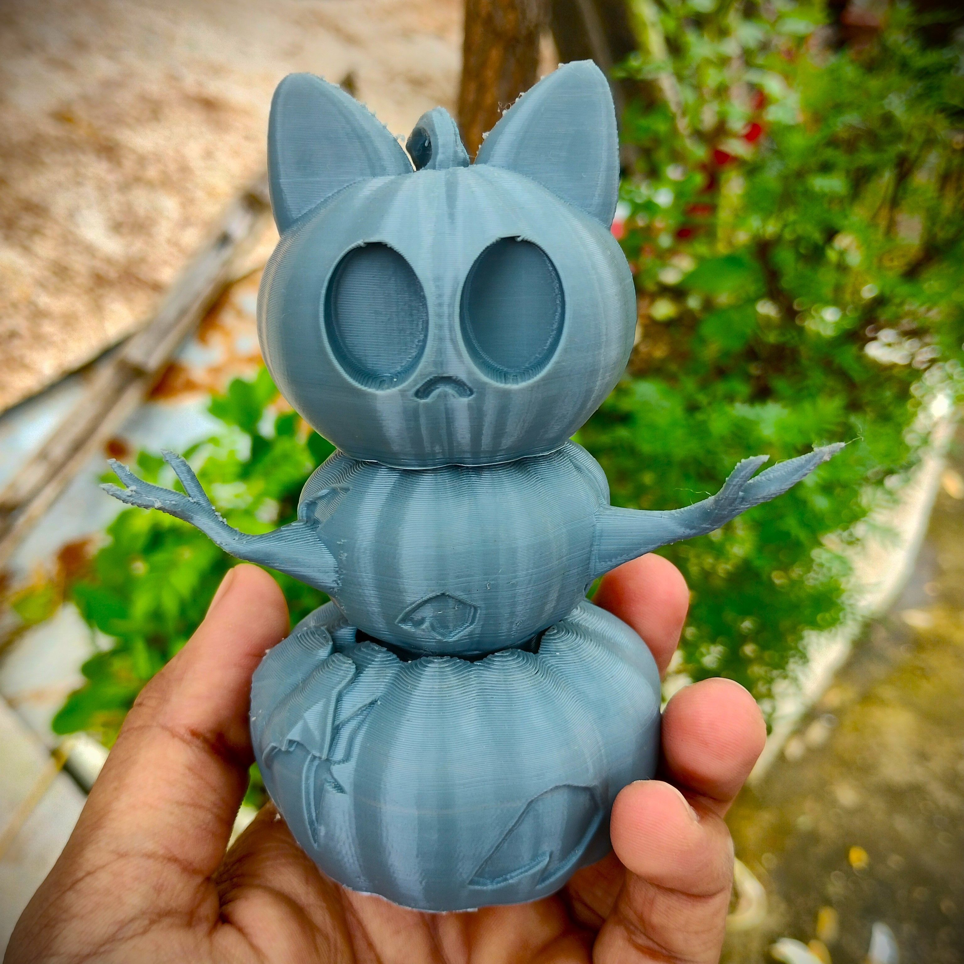 Halloween special Articulated cute Kitty Pumpkin Toy 3D print model_2