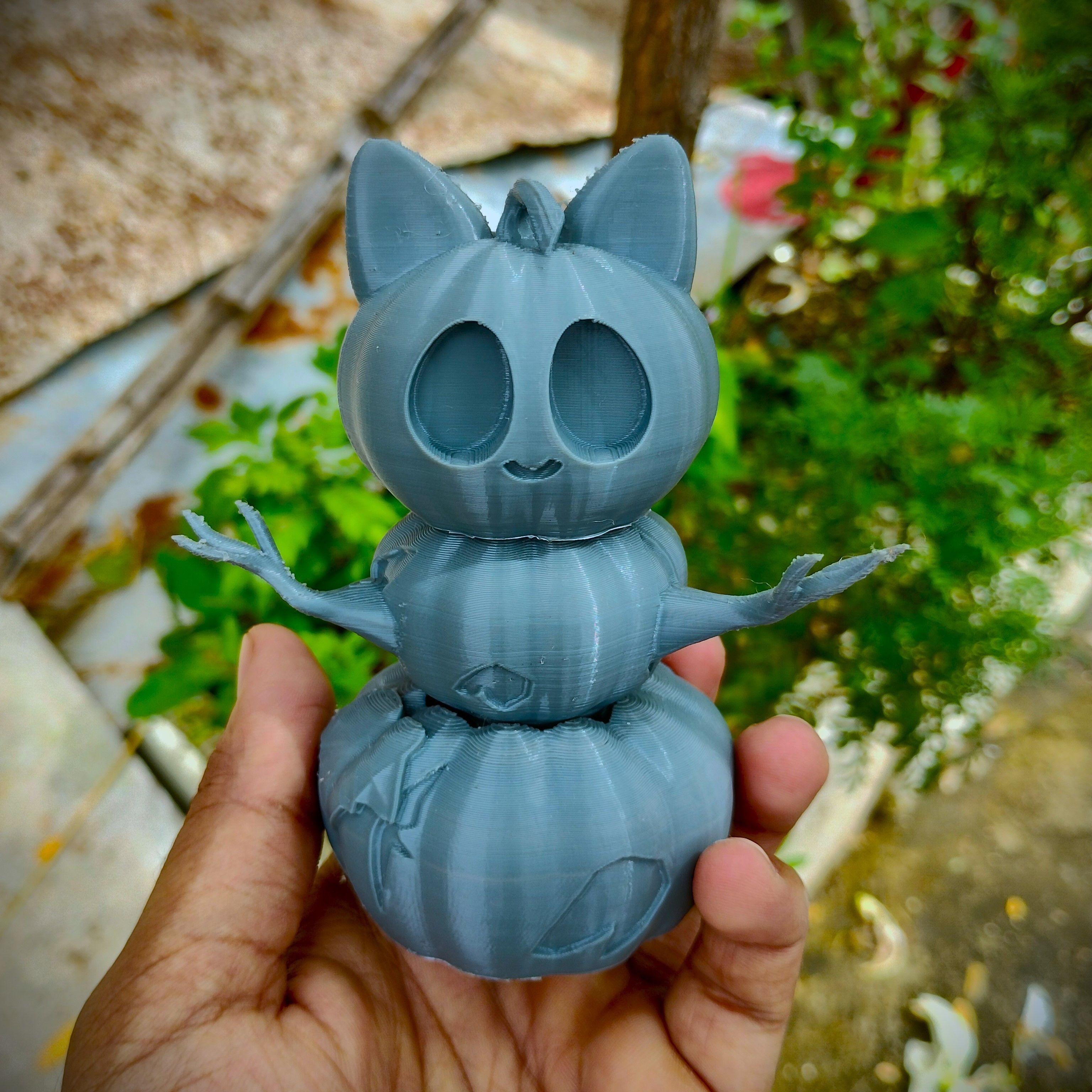 Halloween special Articulated cute Kitty Pumpkin Toy 3D print model_1