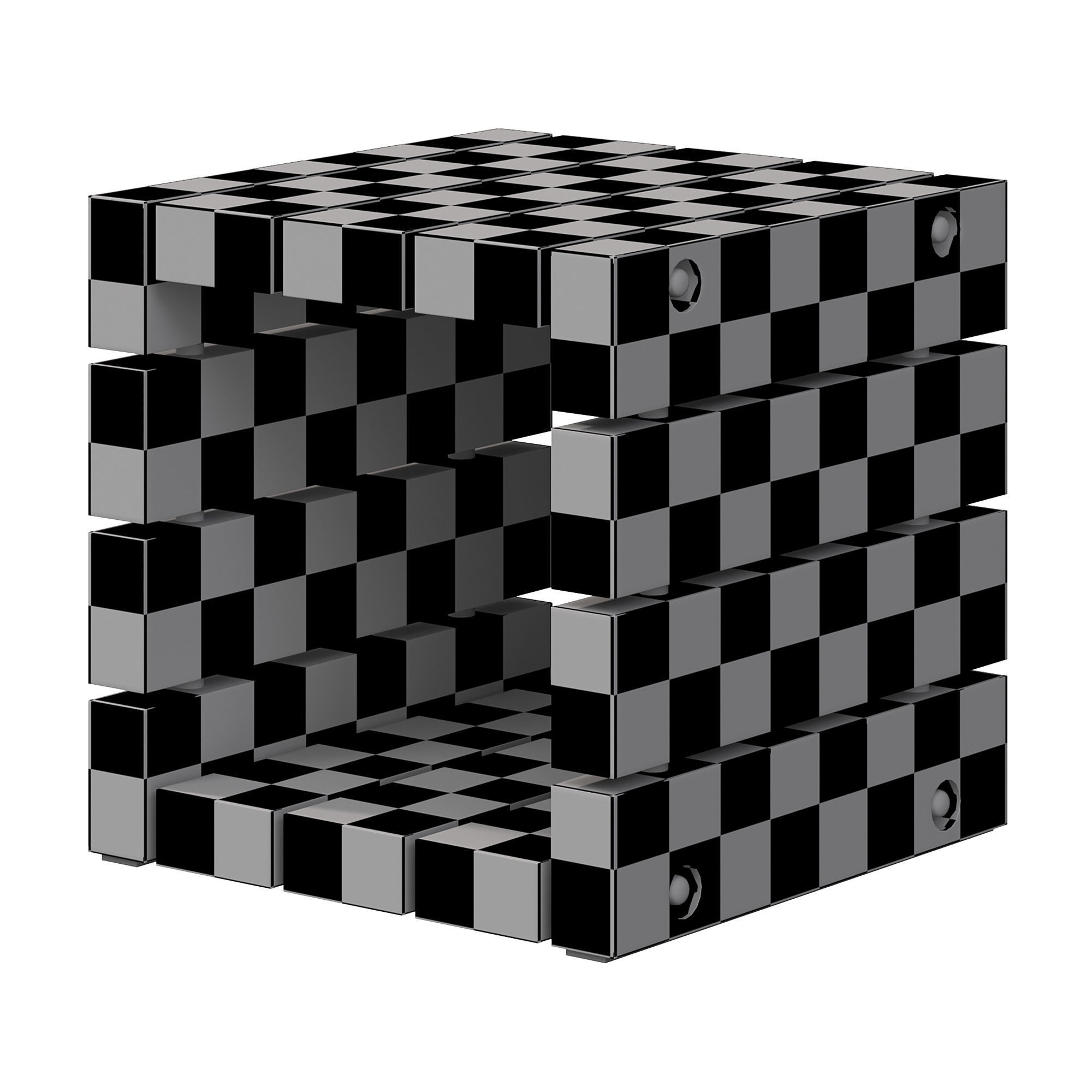 RECLAIMED TEAK SIDE TABLE By Livemaster 3D model_1