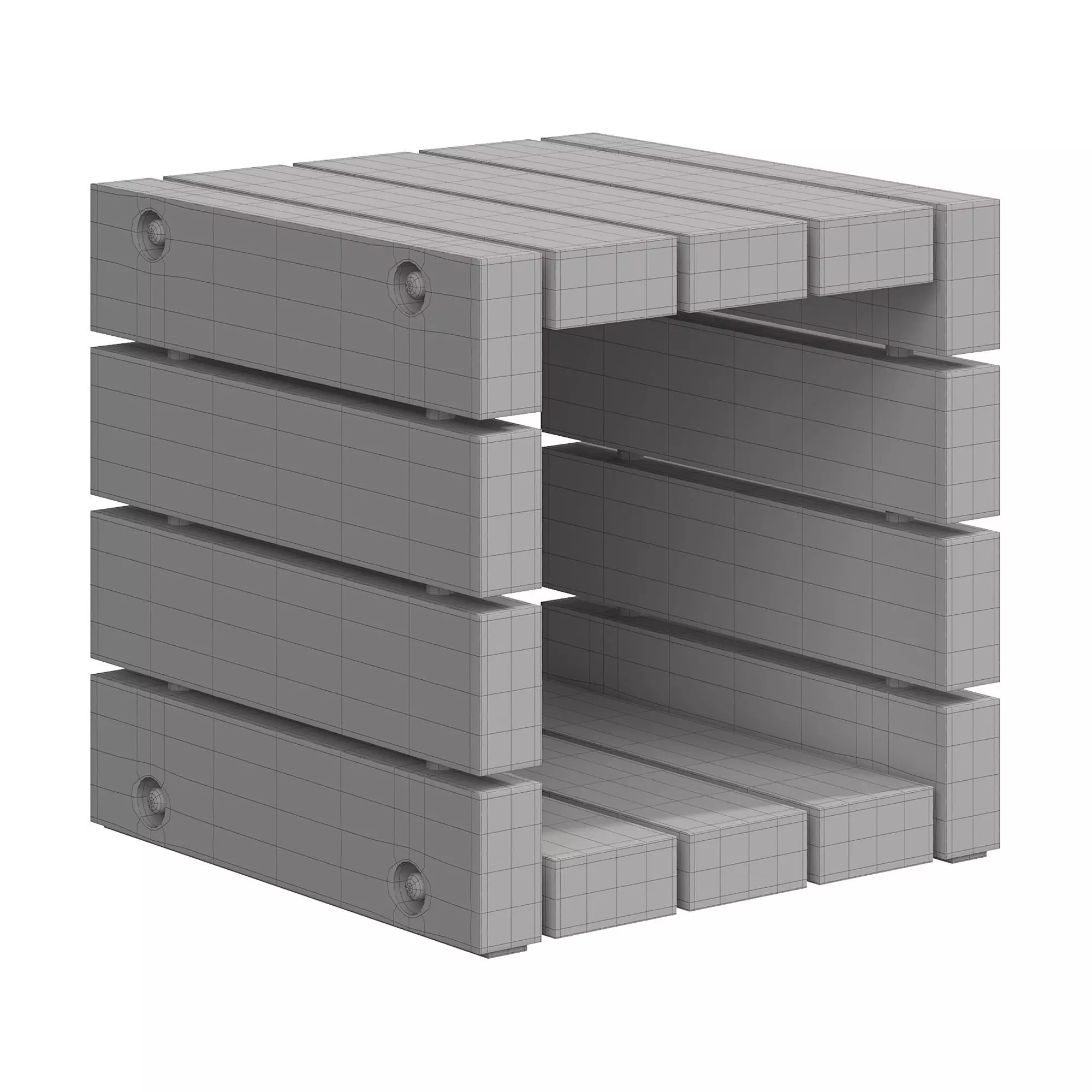 RECLAIMED TEAK SIDE TABLE By Livemaster 3D model_0