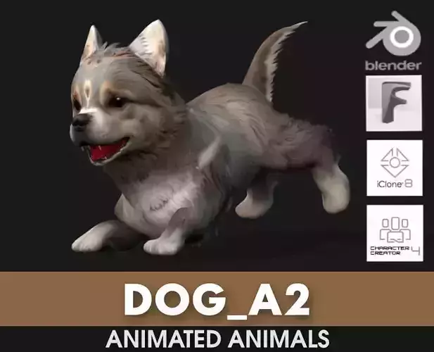 Dog A2 3D model
