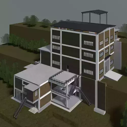 Industrial building 2319 3D model