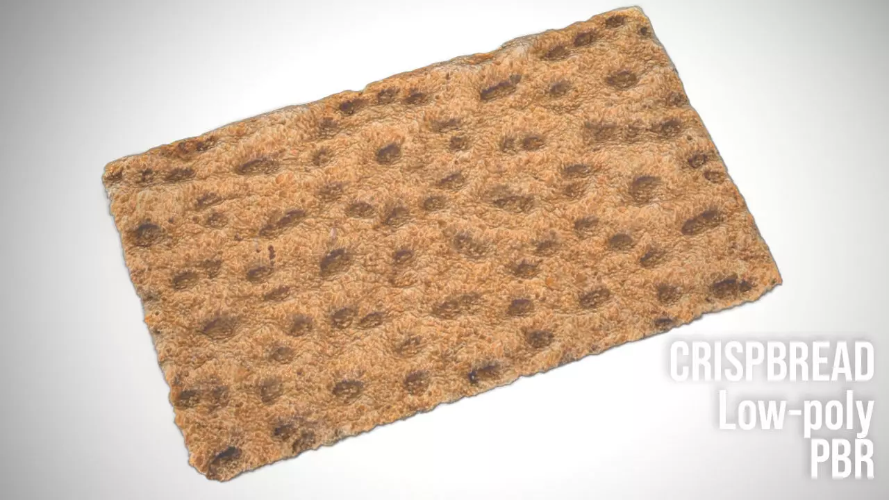 Crispbread - Cracker Low-poly 3D model