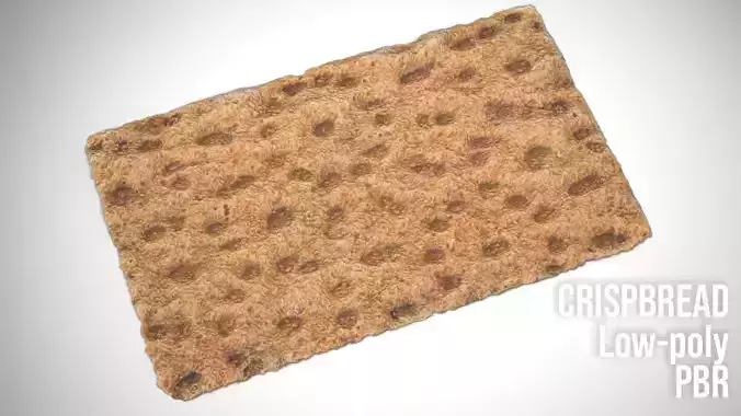 Crispbread - Cracker Low-poly 3D model