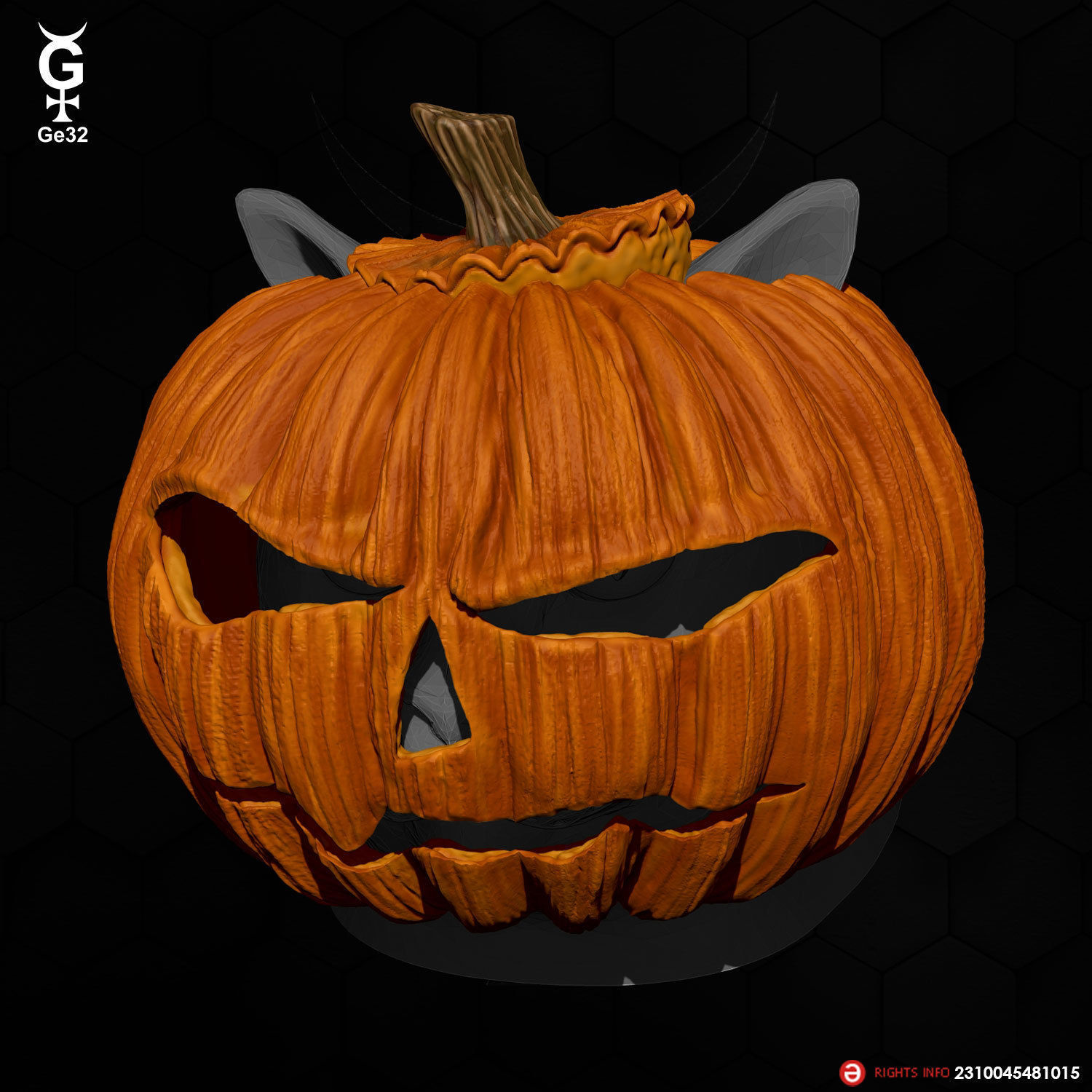 MERVYN PUMPKINHEAD CAT - Helmet 3D print model_4