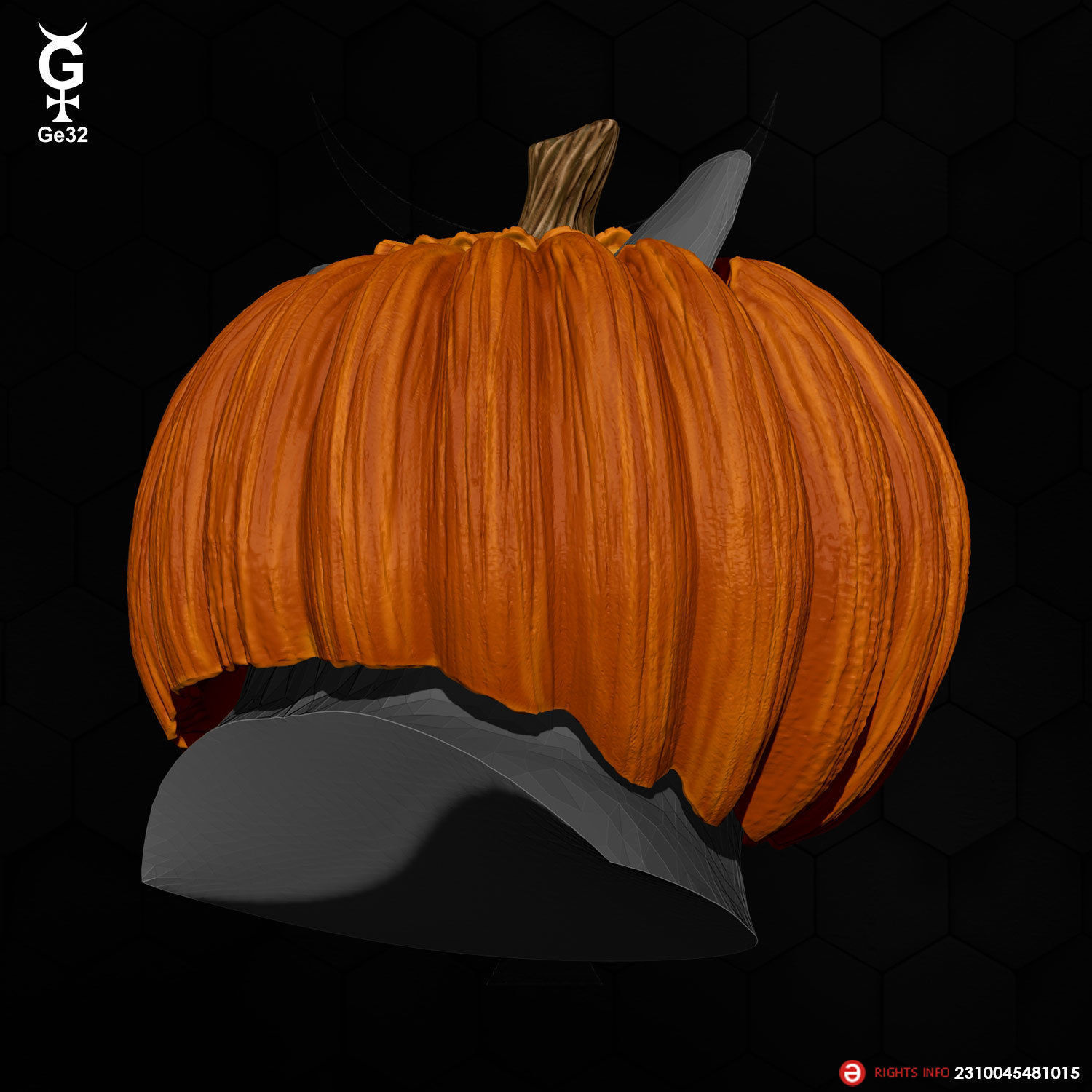 MERVYN PUMPKINHEAD CAT - Helmet 3D print model_5
