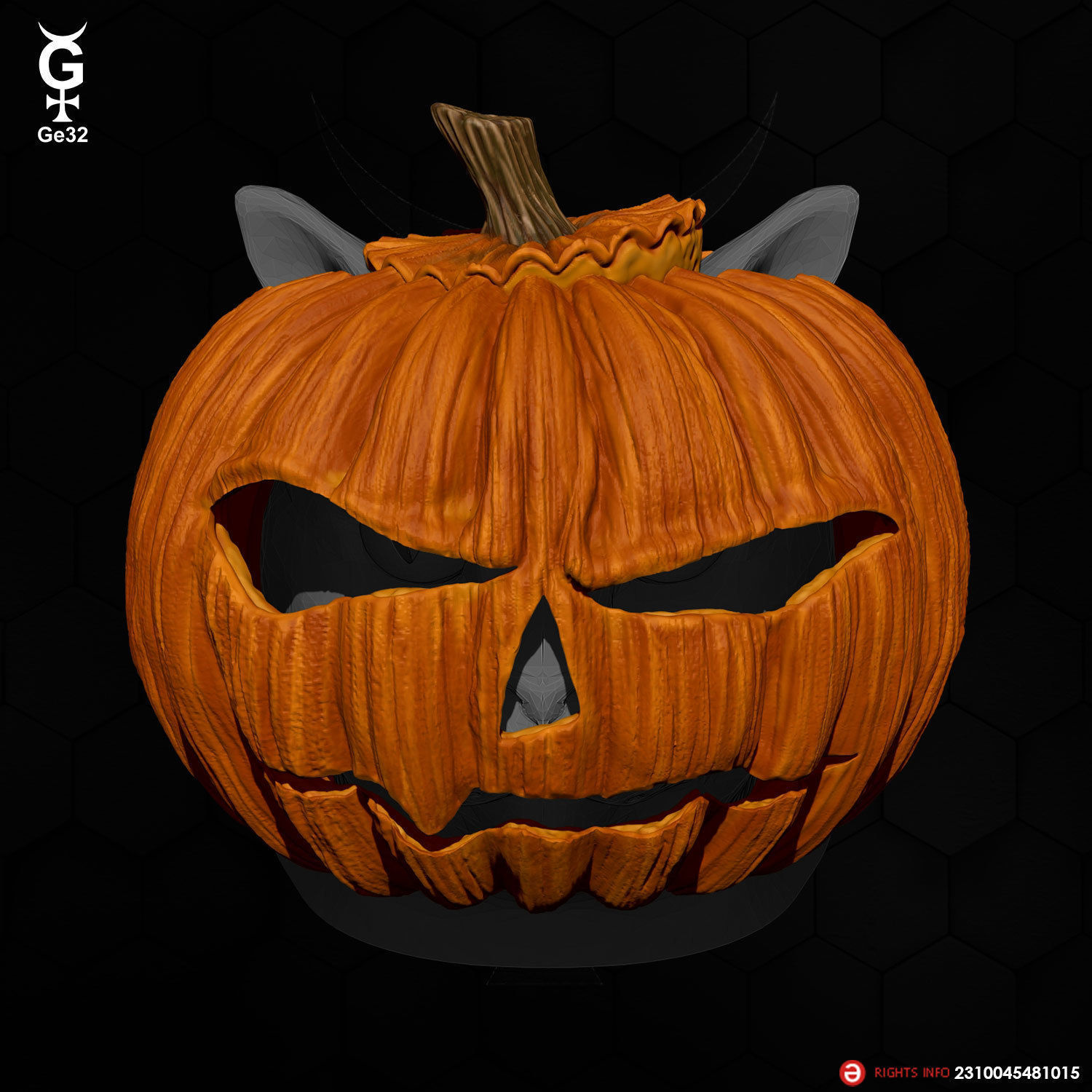 MERVYN PUMPKINHEAD CAT - Helmet 3D print model_3