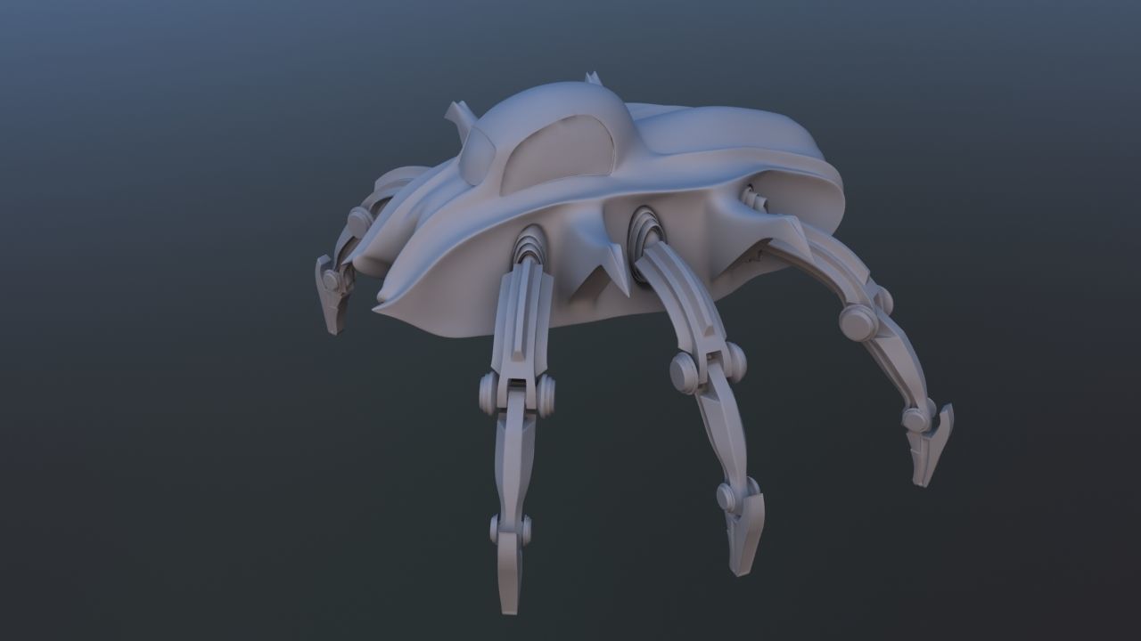 Mars Rover Mechanical Spider 3D model_17