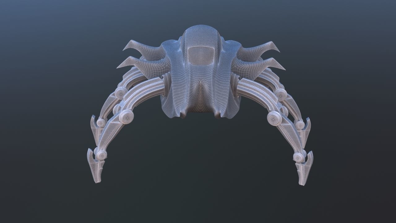 Mars Rover Mechanical Spider 3D model_36