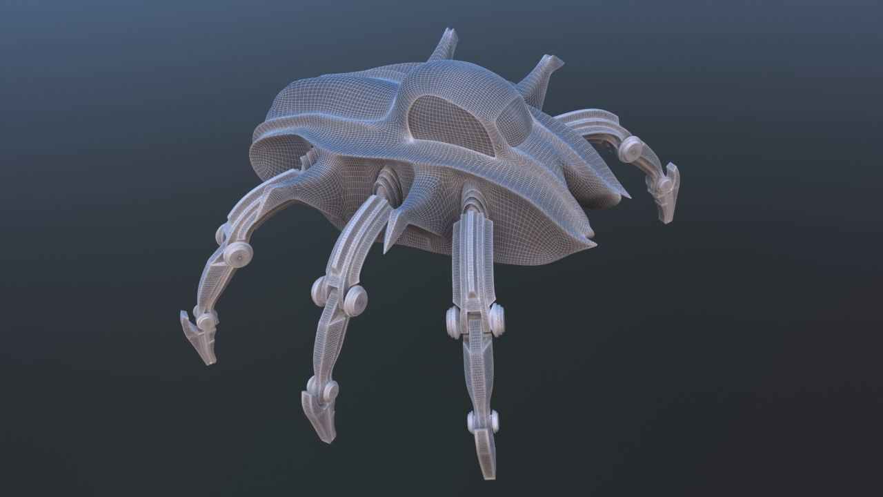 Mars Rover Mechanical Spider 3D model_35