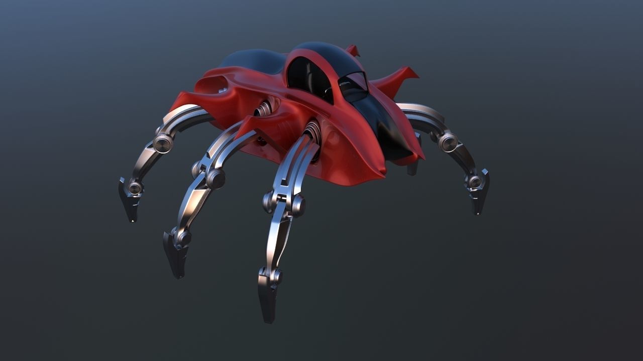 Mars Rover Mechanical Spider 3D model_10