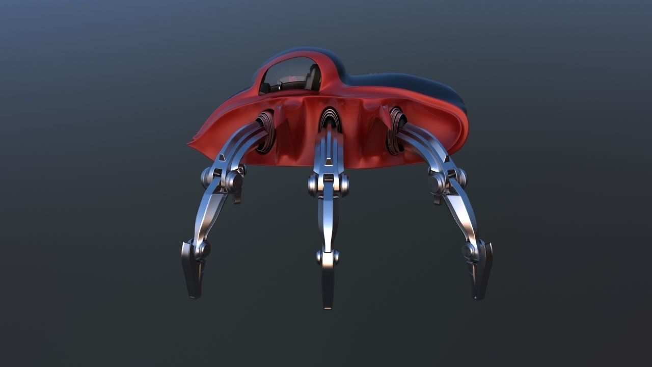 Mars Rover Mechanical Spider 3D model_6