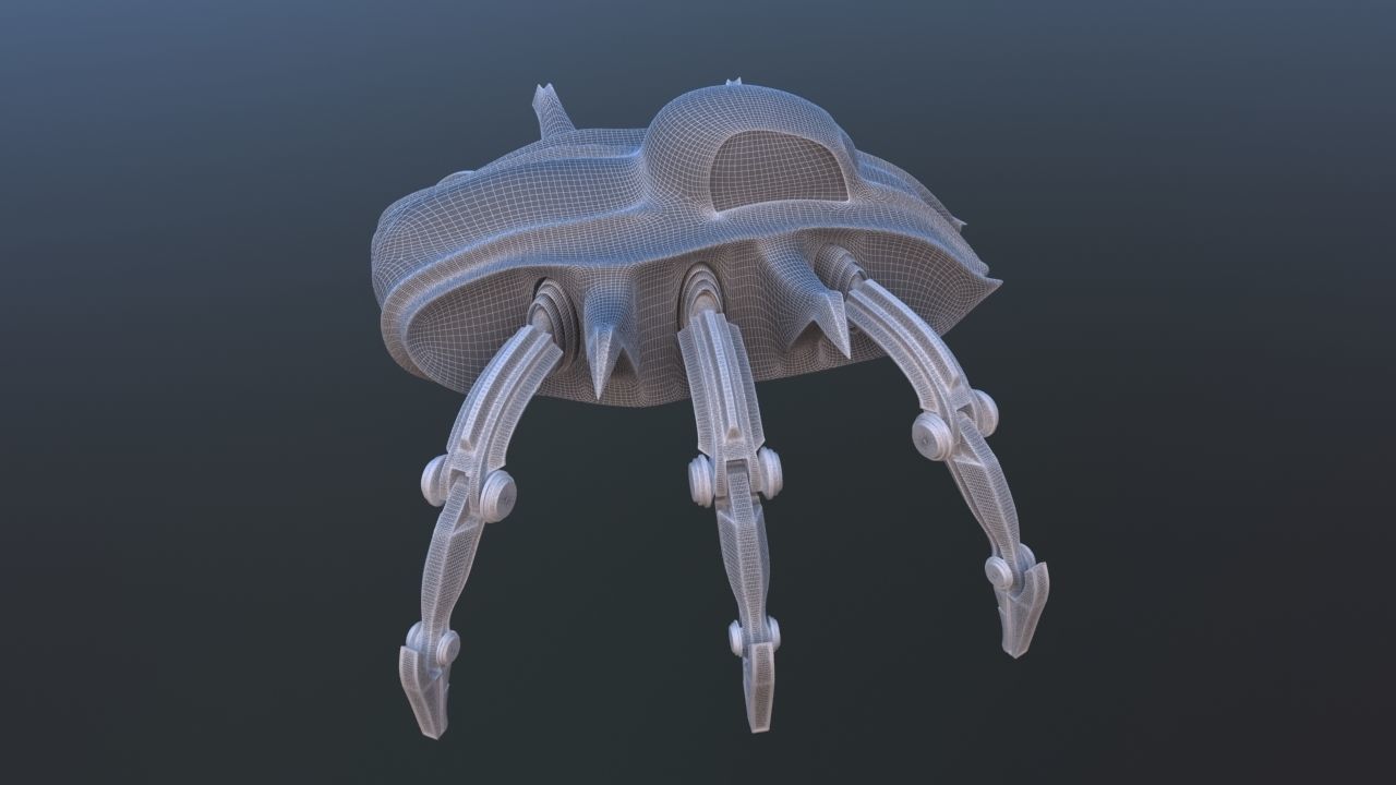 Mars Rover Mechanical Spider 3D model_34