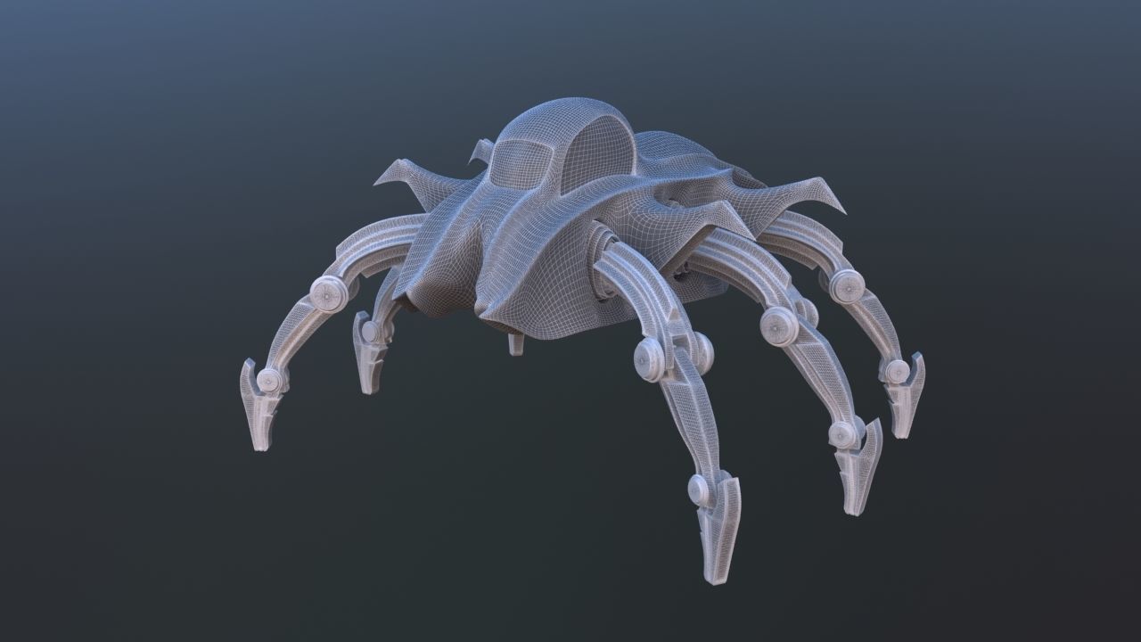 Mars Rover Mechanical Spider 3D model_29