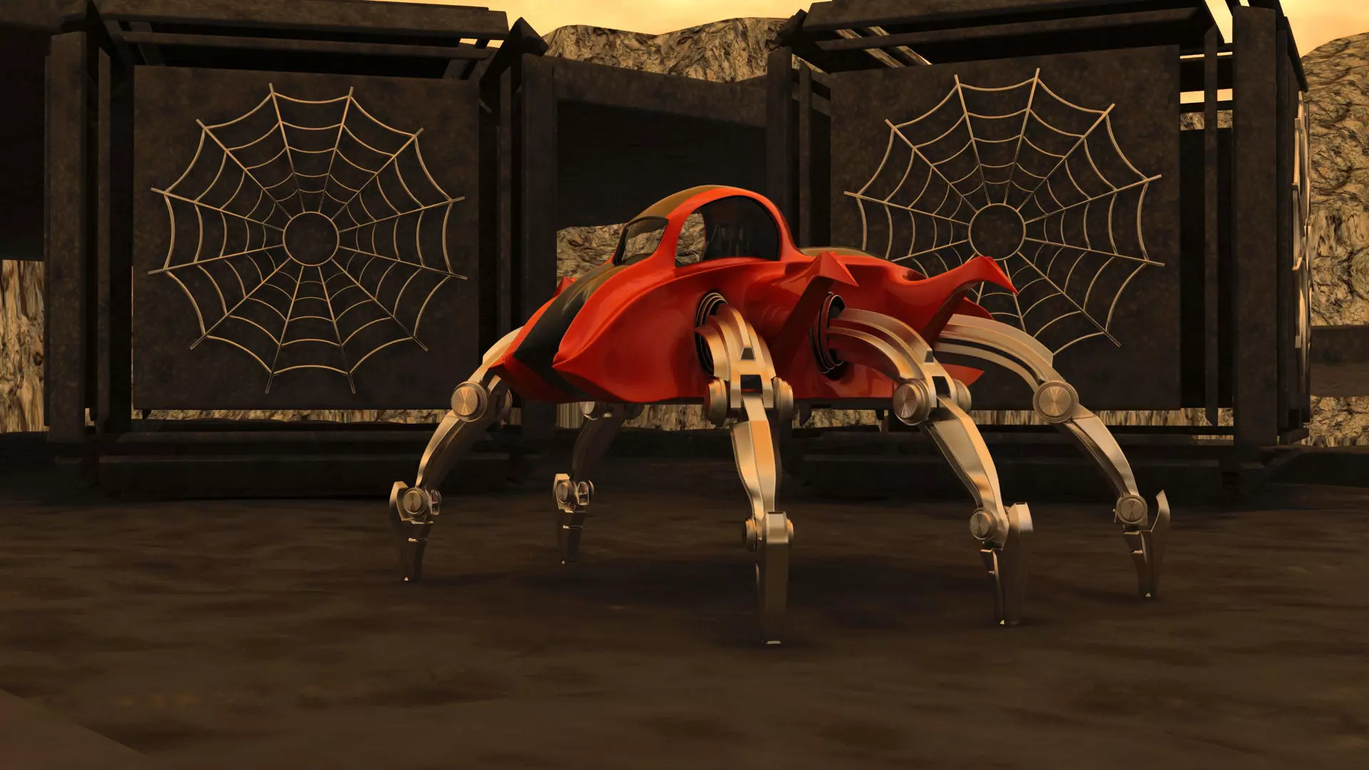 Mars Rover Mechanical Spider 3D model_0