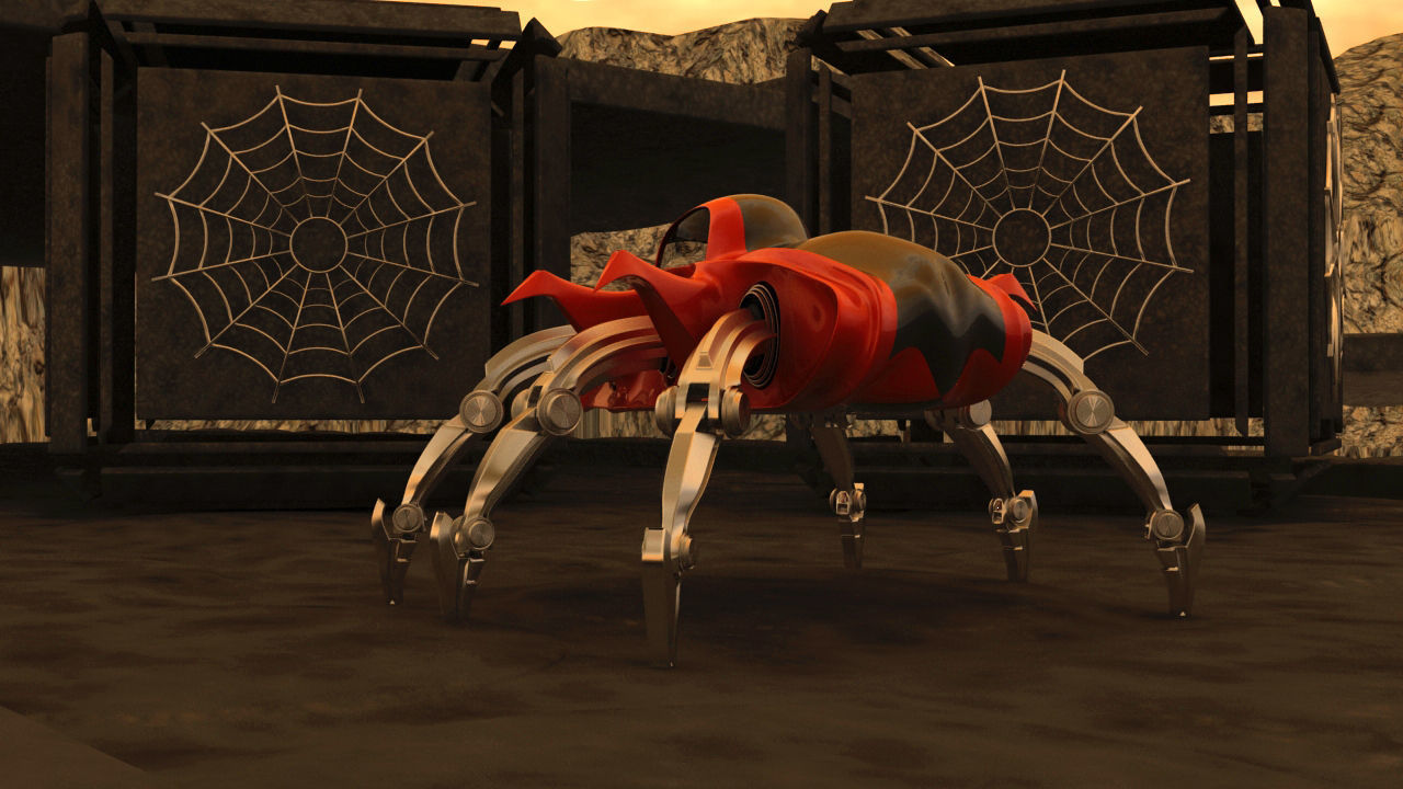 Mars Rover Mechanical Spider 3D model_2