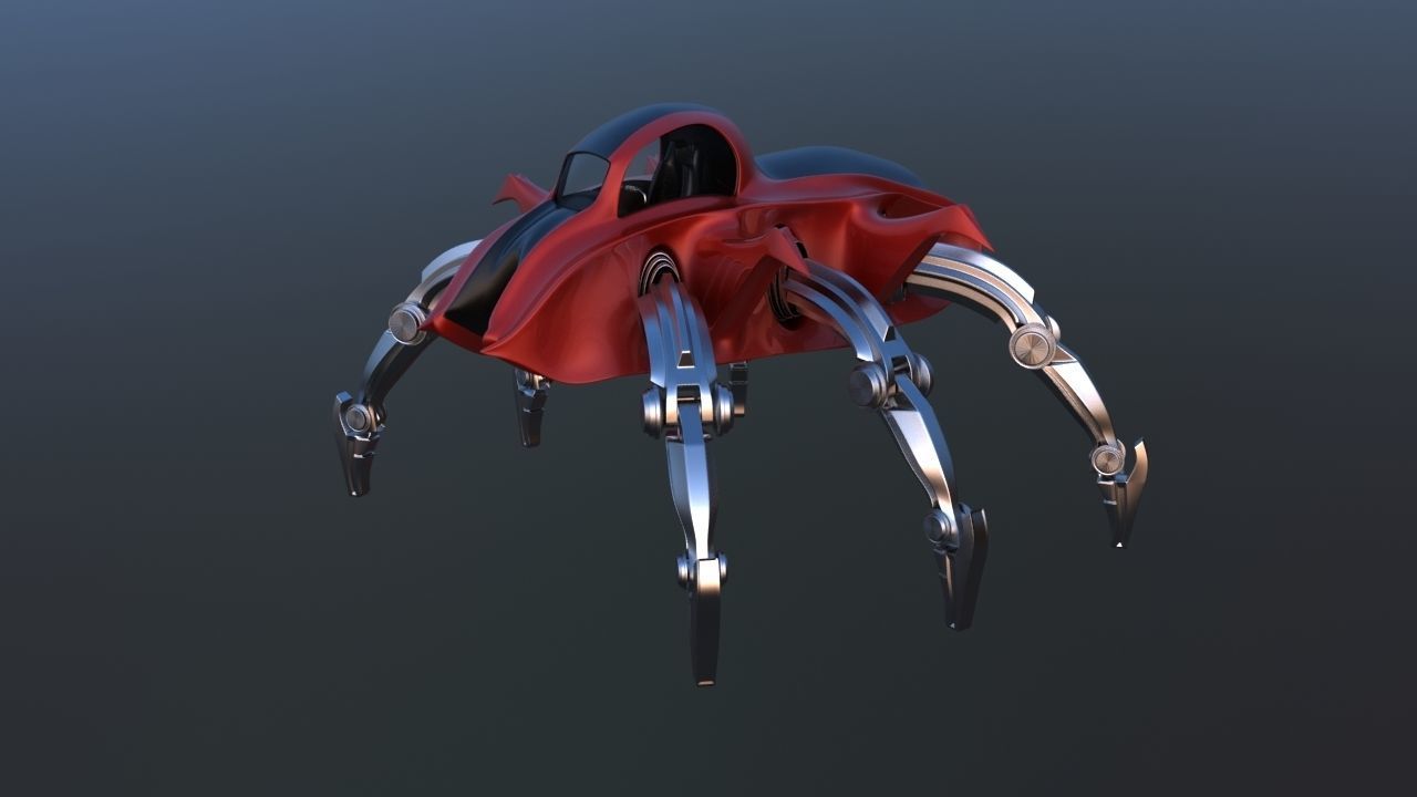 Mars Rover Mechanical Spider 3D model_5