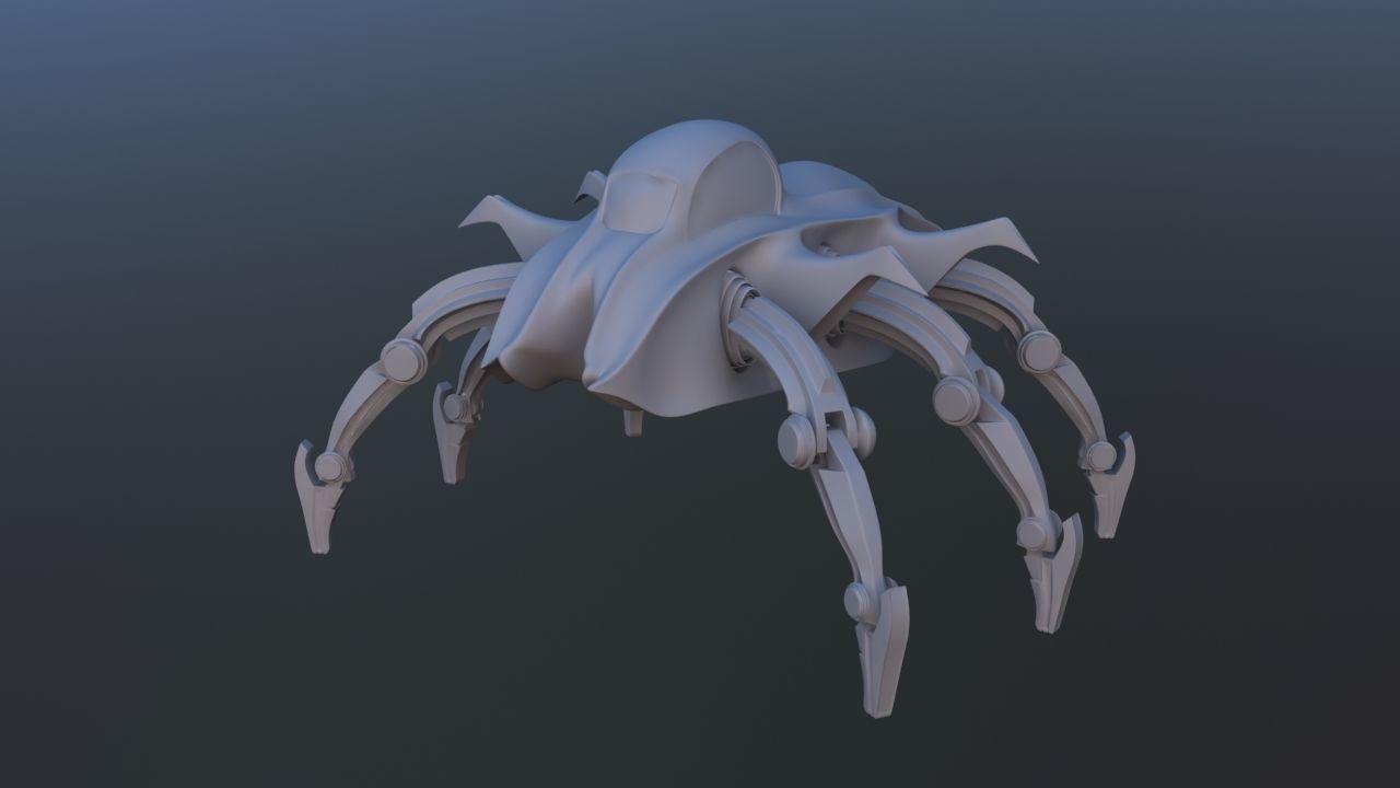 Mars Rover Mechanical Spider 3D model_16