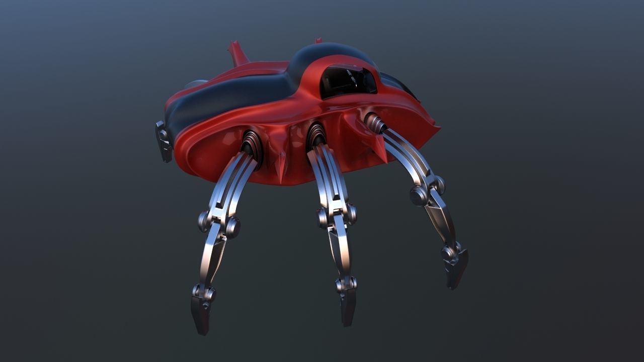 Mars Rover Mechanical Spider 3D model_9