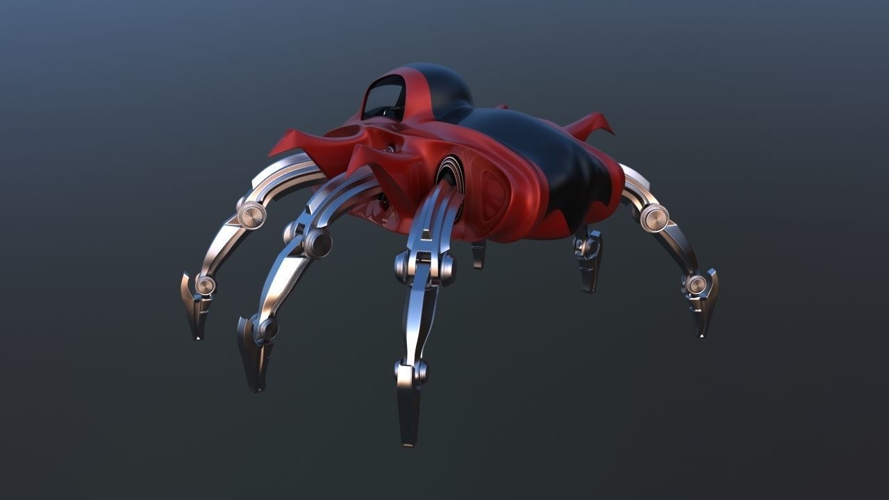 Mars Rover Mechanical Spider 3D model_7
