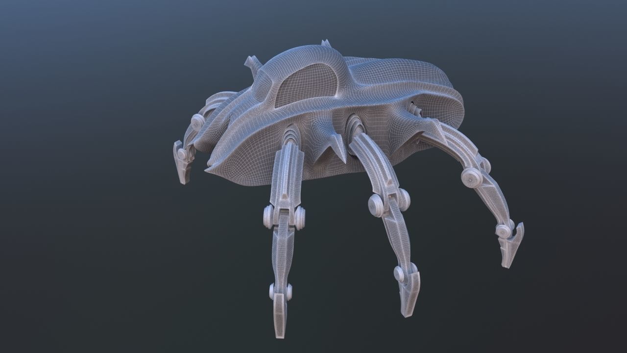 Mars Rover Mechanical Spider 3D model_30