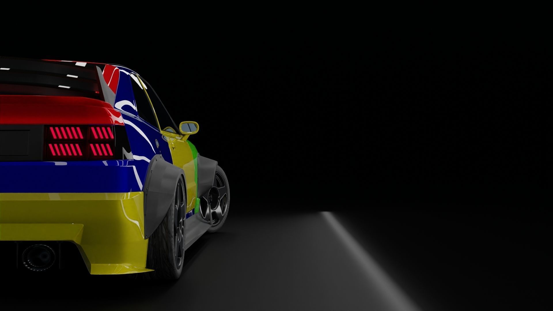 Volkswagen Corrado Rigged Low-poly 3D model_5