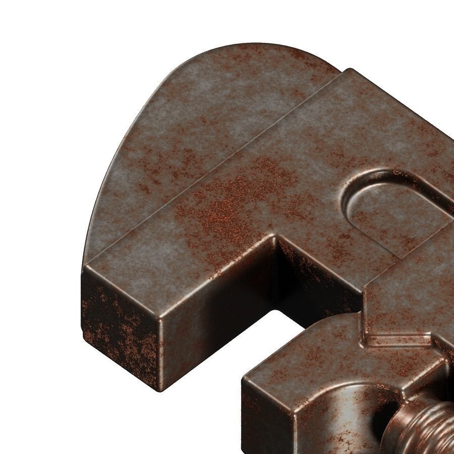 Rusty Wrench 3D model_4