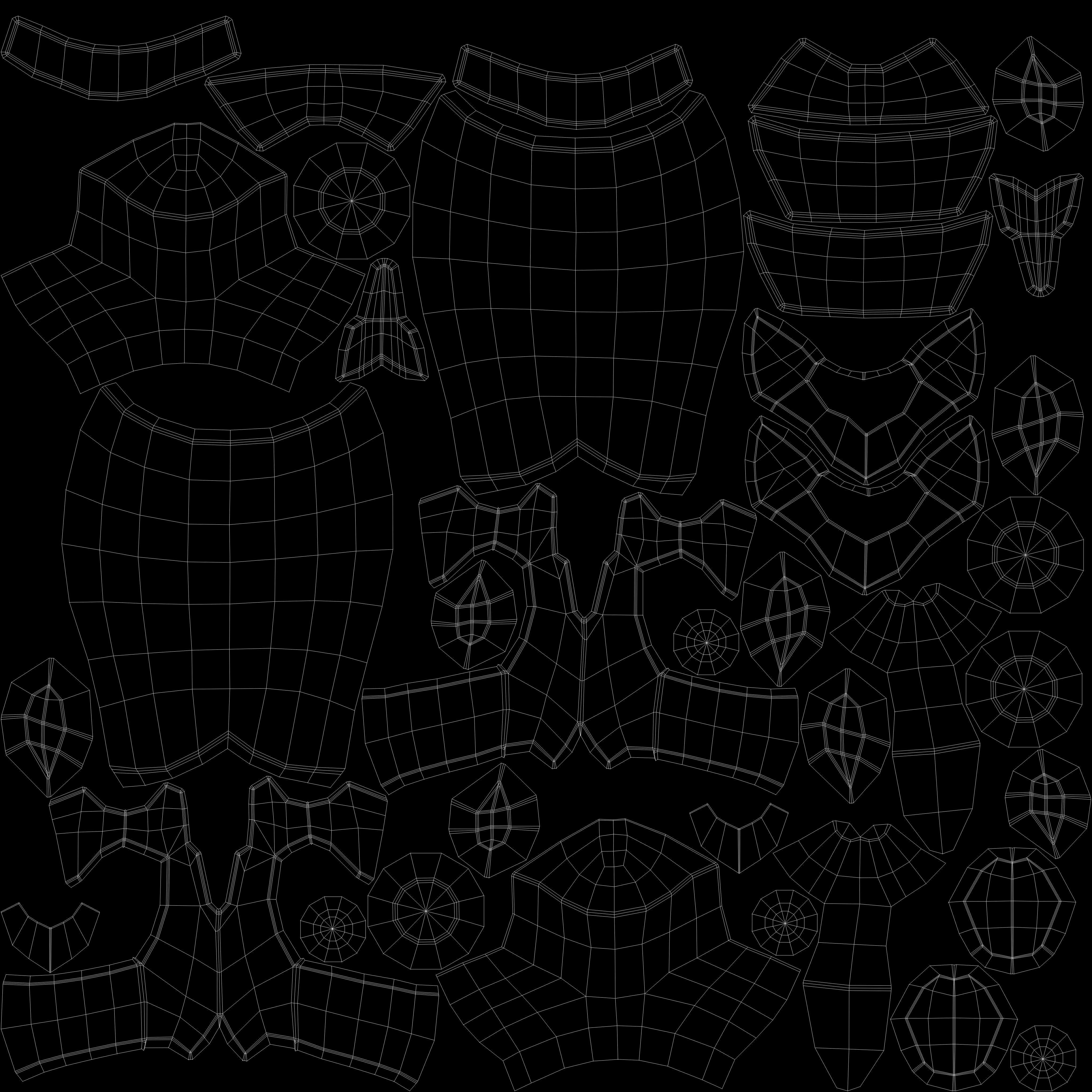 Cyborg scifi leg armor armor female  Low-poly 3D model_11