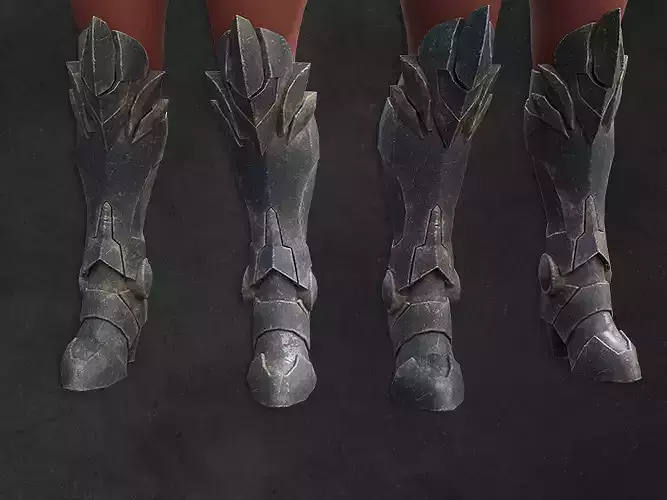 Cyborg scifi leg armor armor female  Low-poly 3D model