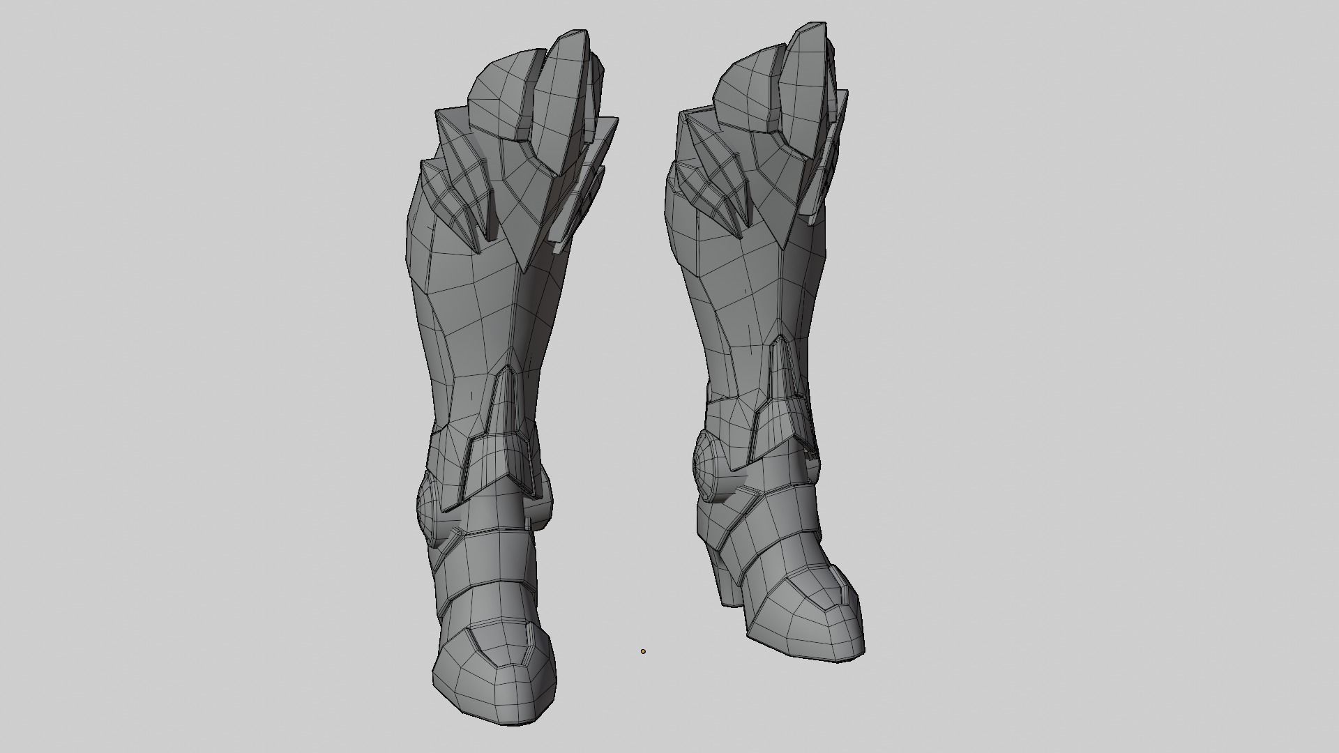 Cyborg scifi leg armor armor female  Low-poly 3D model_6